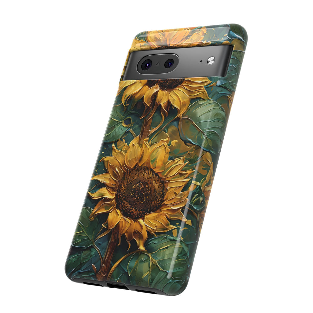 Sunflower Tough Phone Case - Floral Protection, Gift for Nature Lovers, Customizable, Summer Vibes, Eco-Friendly Accessories