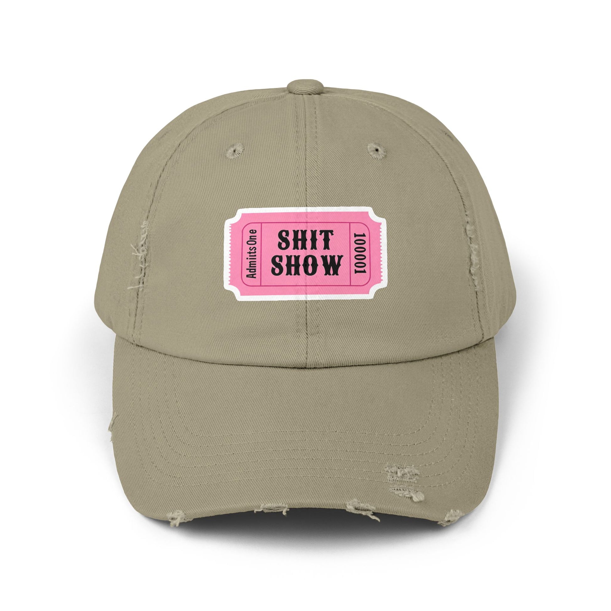 Shit Show Distressed Cap - Casual Unisex Hat, Fun Gift for Friends, Party Accessory, Unique Birthday Present, Everyday Wear