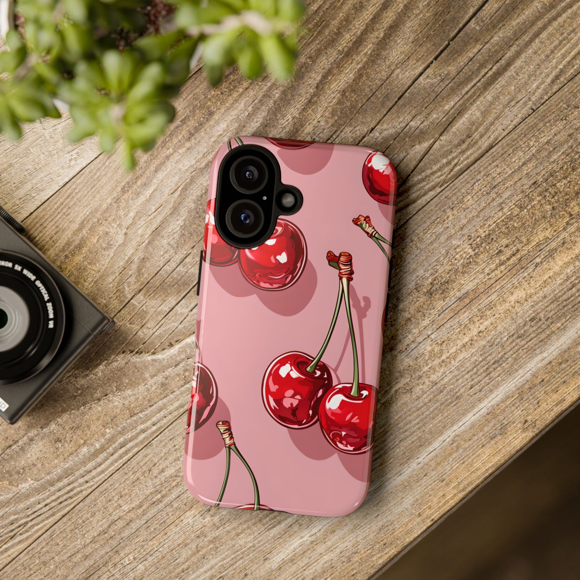 Cherry Blossom Phone Case, Tough Phone Cover, Cute Cherry Design, Summer Vibes, Phone Accessory, Gift for Her