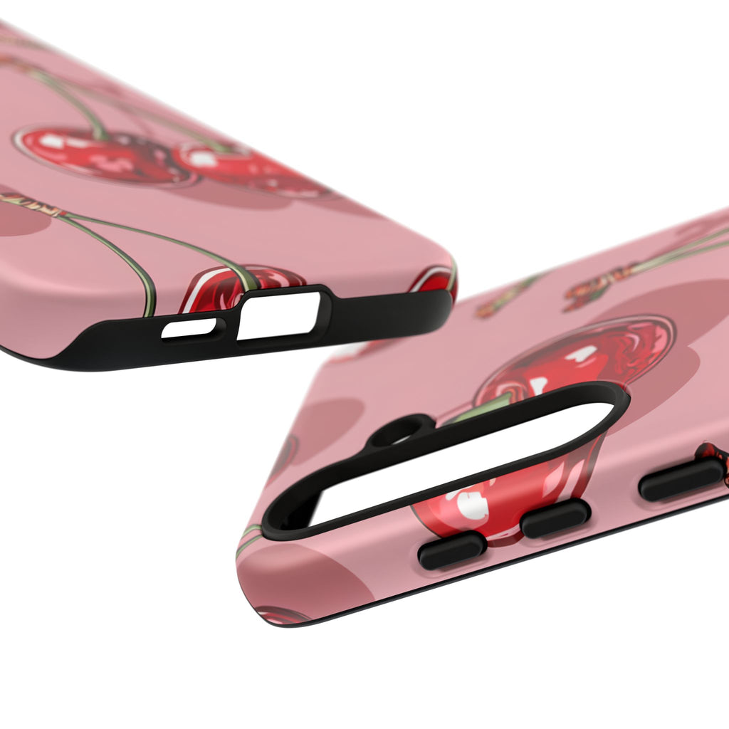 Cherry Blossom Phone Case, Tough Phone Cover, Cute Cherry Design, Summer Vibes, Phone Accessory, Gift for Her