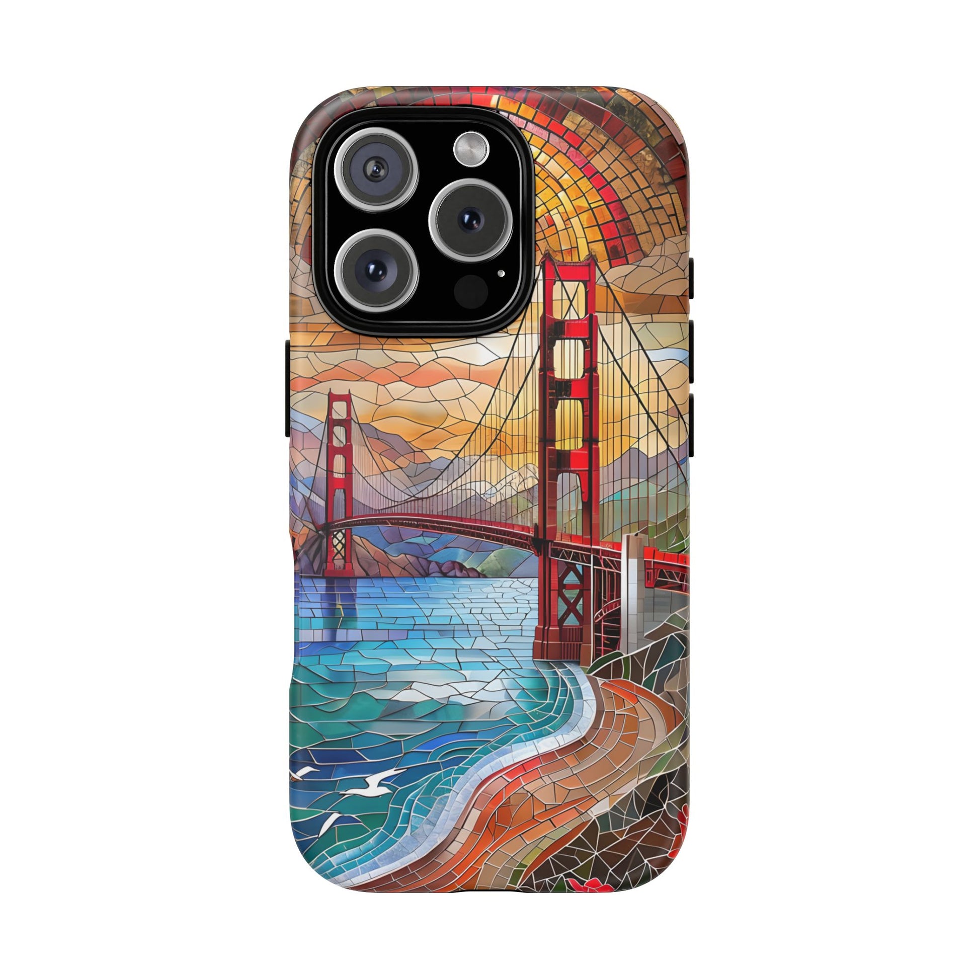 Golden Gate Bridge Phone Case, Artistic Phone Cover, Unique Gift for Travelers, Vibrant Cell Phone Accessory, Nature-Inspired Design