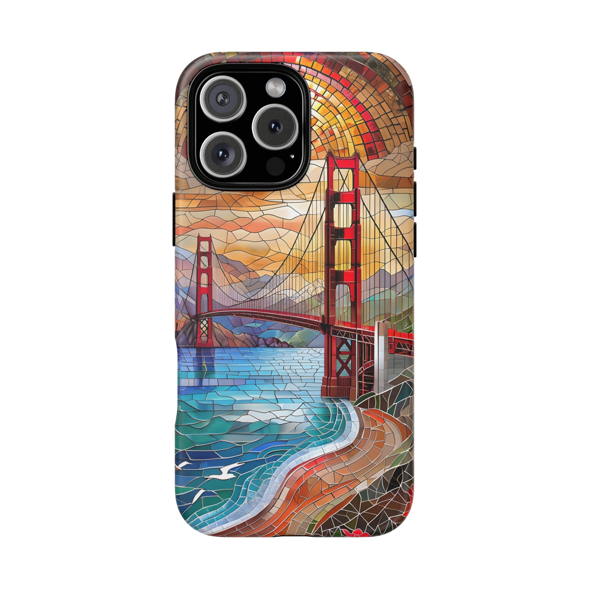 Golden Gate Bridge Phone Case, Artistic Phone Cover, Unique Gift for Travelers, Vibrant Cell Phone Accessory, Nature-Inspired Design