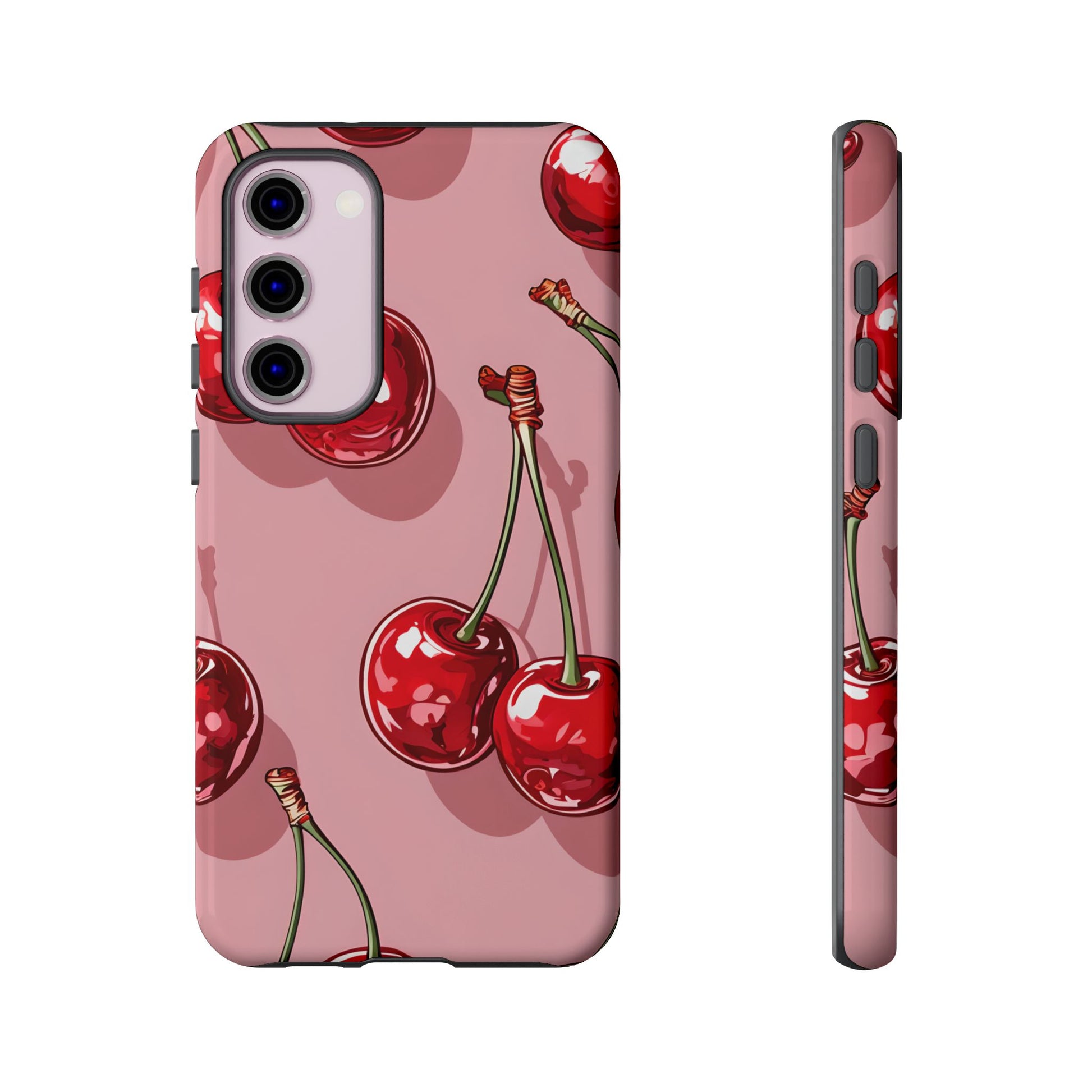 Cherry Blossom Phone Case, Tough Phone Cover, Cute Cherry Design, Summer Vibes, Phone Accessory, Gift for Her