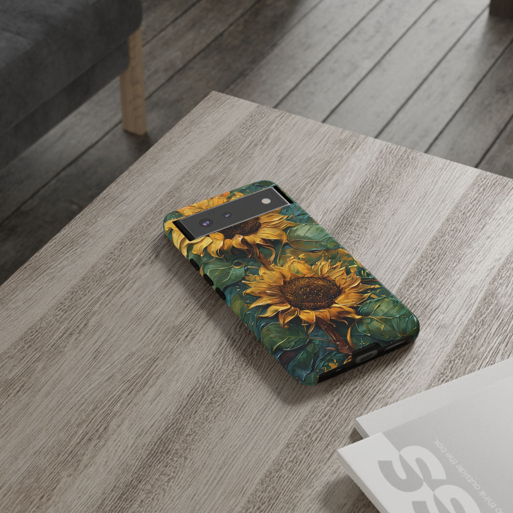 Sunflower Tough Phone Case - Floral Protection, Gift for Nature Lovers, Customizable, Summer Vibes, Eco-Friendly Accessories