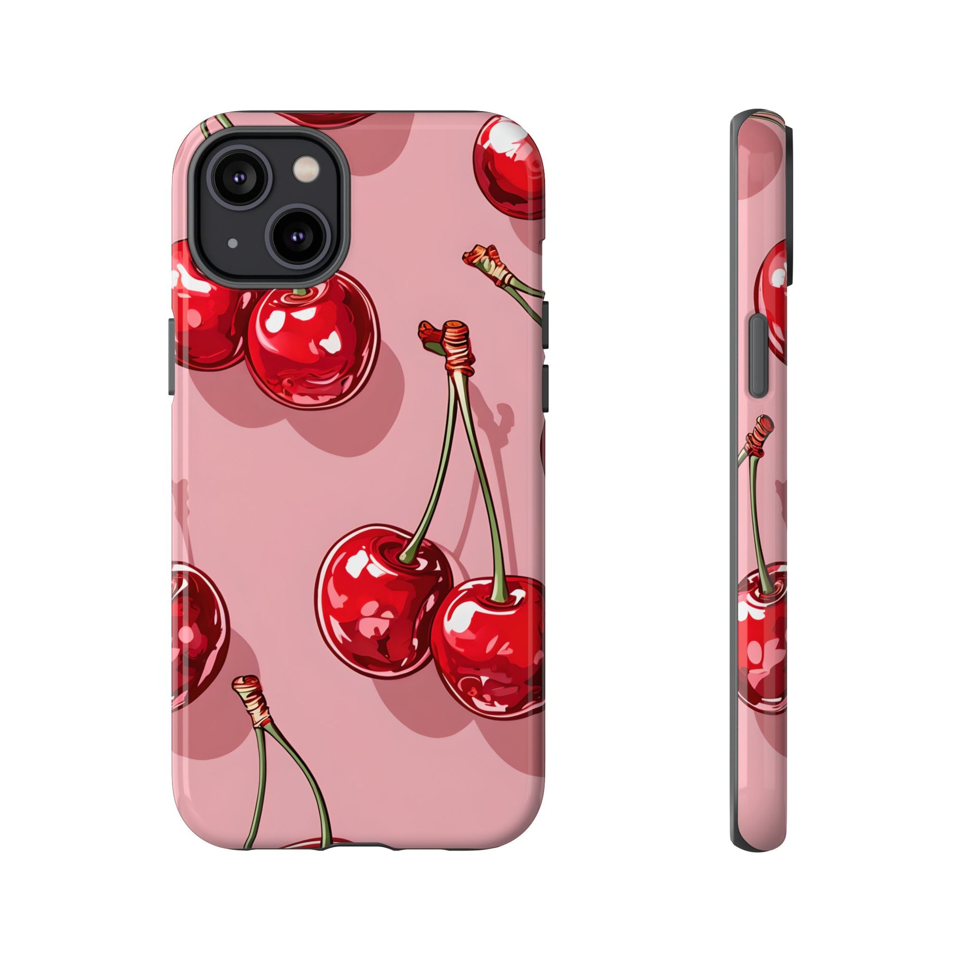 Cherry Blossom Phone Case, Tough Phone Cover, Cute Cherry Design, Summer Vibes, Phone Accessory, Gift for Her
