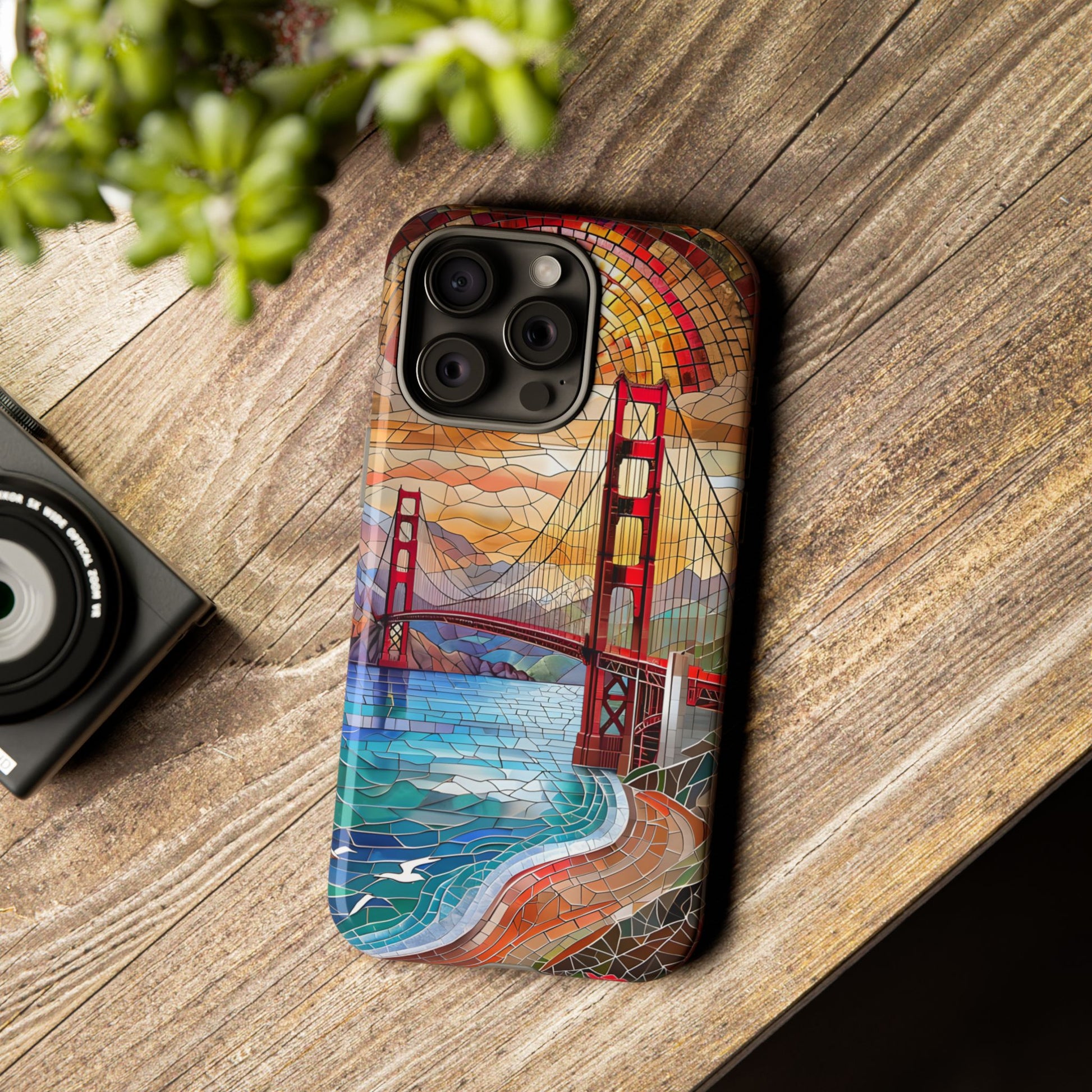 Golden Gate Bridge Phone Case, Artistic Phone Cover, Unique Gift for Travelers, Vibrant Cell Phone Accessory, Nature-Inspired Design