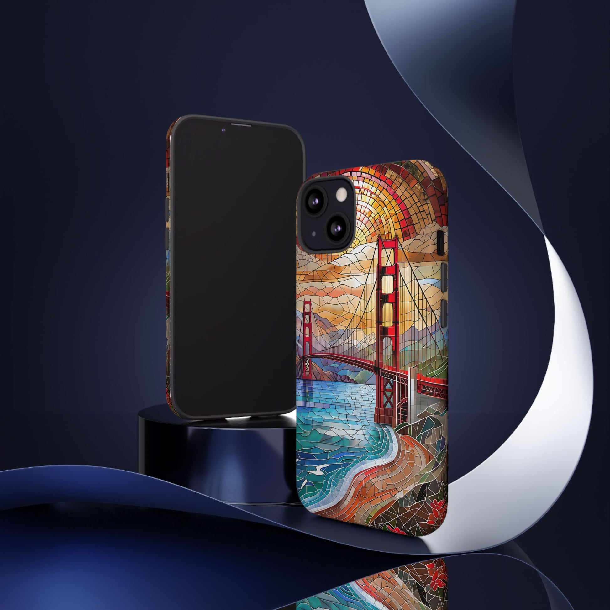Golden Gate Bridge Phone Case, Artistic Phone Cover, Unique Gift for Travelers, Vibrant Cell Phone Accessory, Nature-Inspired Design