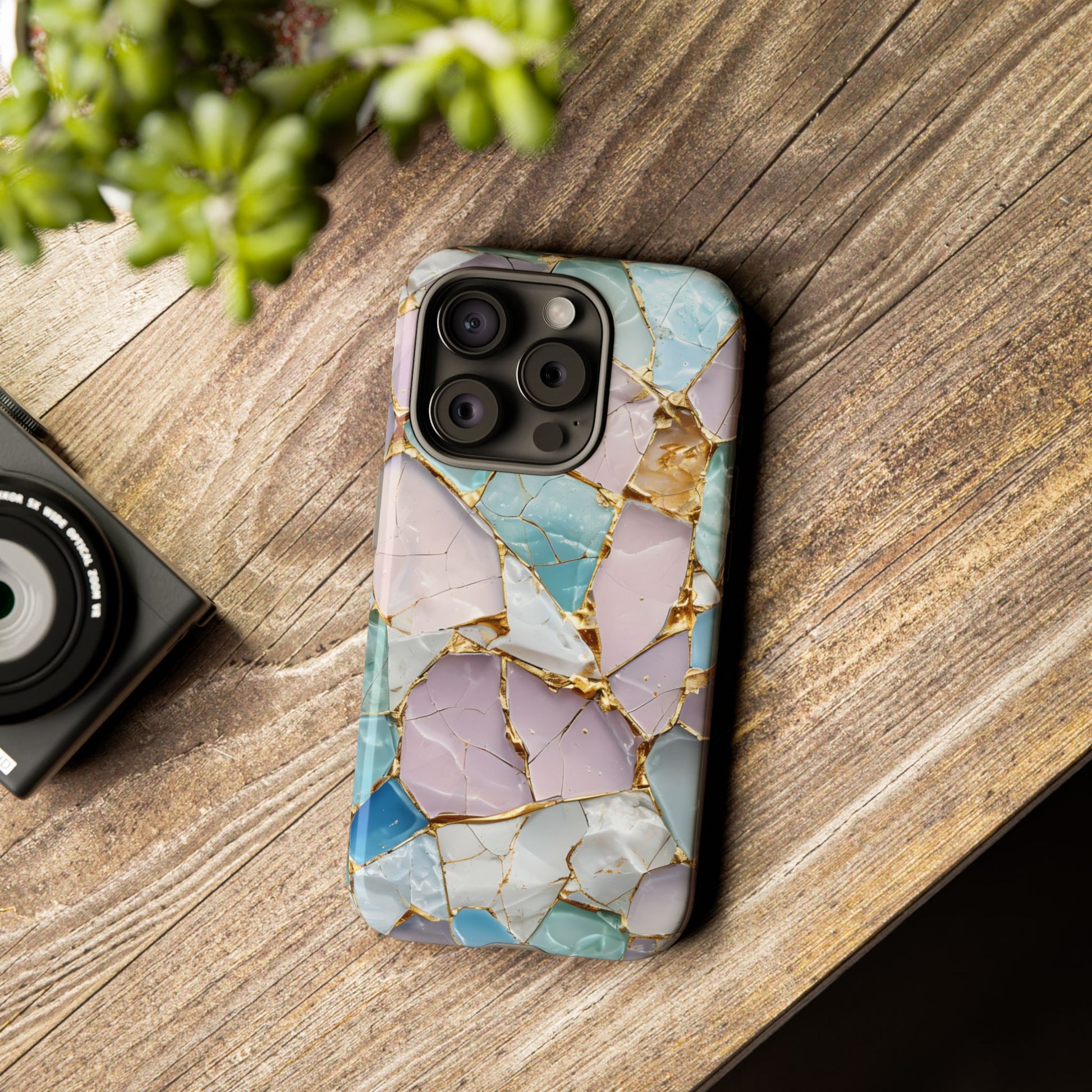 Colorful Phone Case - Tough Cases with Elegant Marble Design, Stylish Cover for Everyday Use, Gift for Her, Tech Accessory