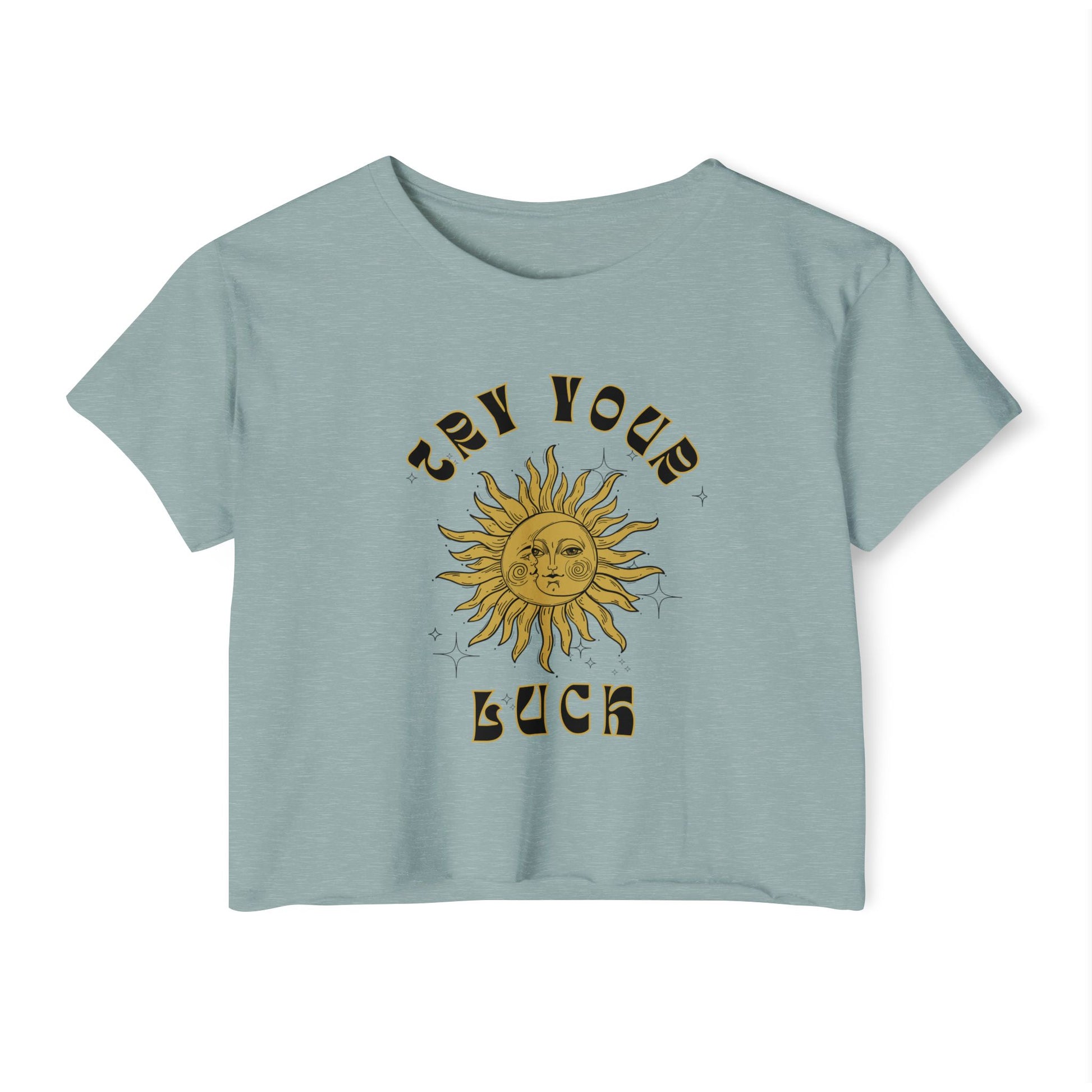 Sunny Vibes Festival Crop Top - Inspirational Summer Tee, Boho Style, Music Festival Apparel, Gift for Her, Casual Look