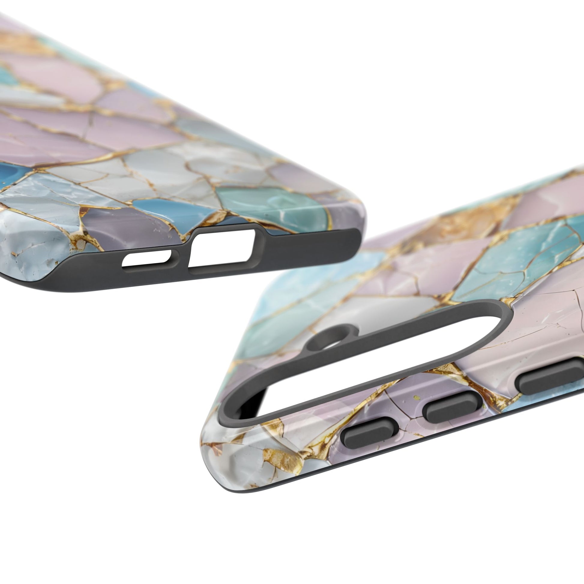 Colorful Phone Case - Tough Cases with Elegant Marble Design, Stylish Cover for Everyday Use, Gift for Her, Tech Accessory