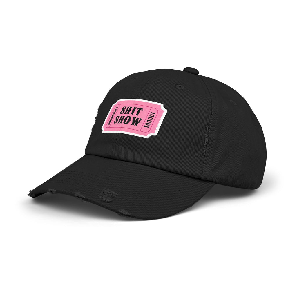 Shit Show Distressed Cap - Casual Unisex Hat, Fun Gift for Friends, Party Accessory, Unique Birthday Present, Everyday Wear