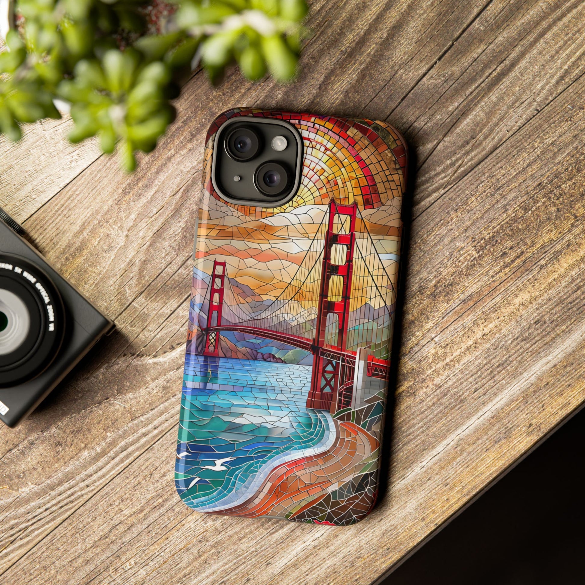 Golden Gate Bridge Phone Case, Artistic Phone Cover, Unique Gift for Travelers, Vibrant Cell Phone Accessory, Nature-Inspired Design