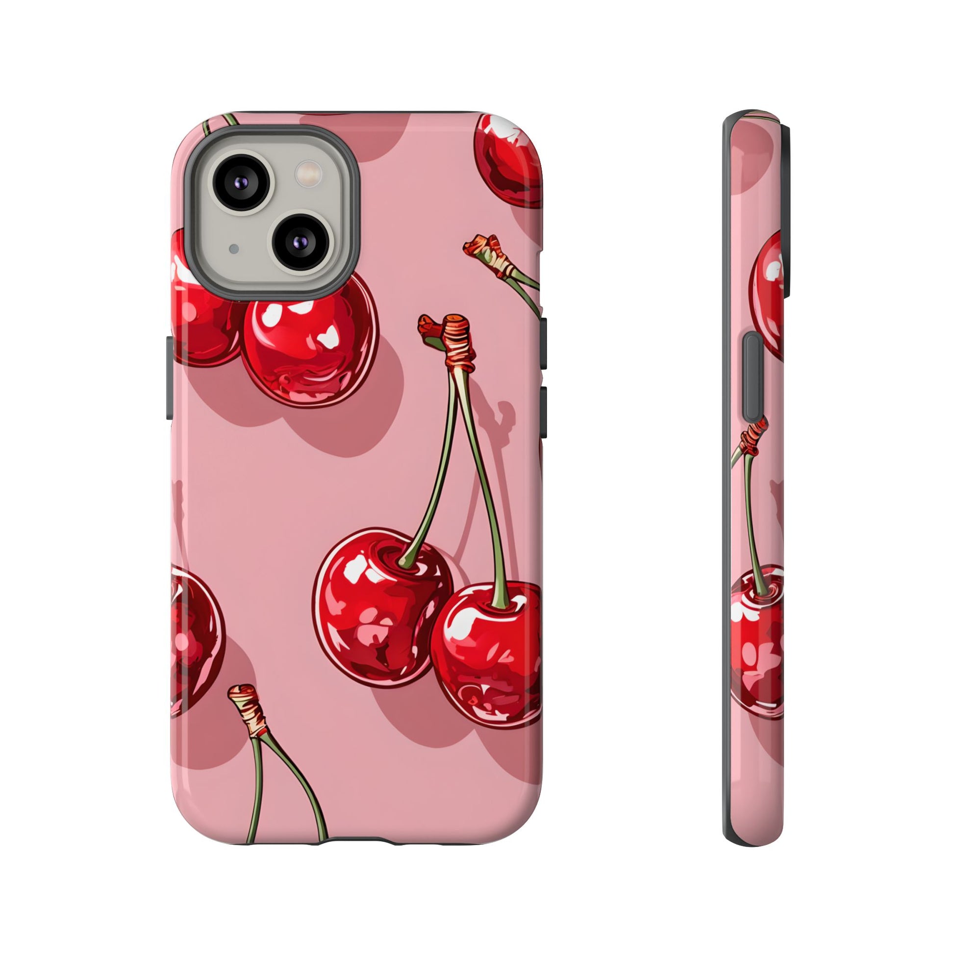Cherry Blossom Phone Case, Tough Phone Cover, Cute Cherry Design, Summer Vibes, Phone Accessory, Gift for Her