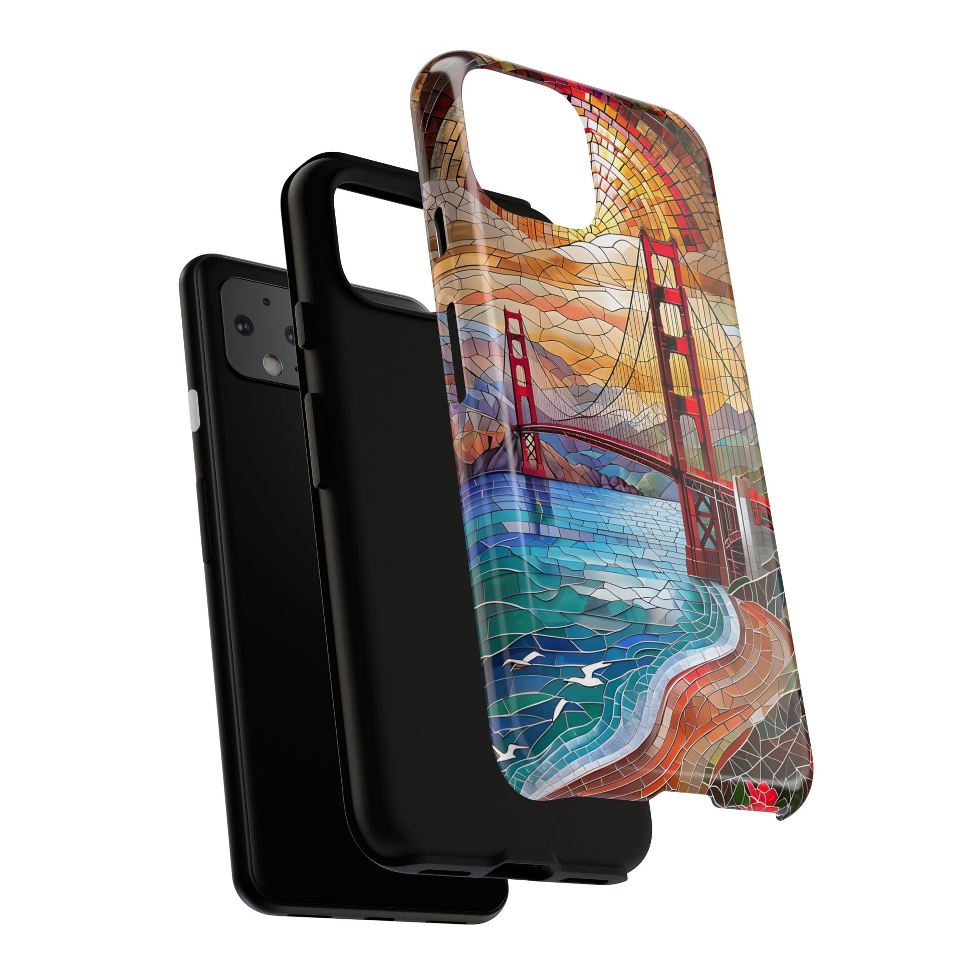Golden Gate Bridge Phone Case, Artistic Phone Cover, Unique Gift for Travelers, Vibrant Cell Phone Accessory, Nature-Inspired Design