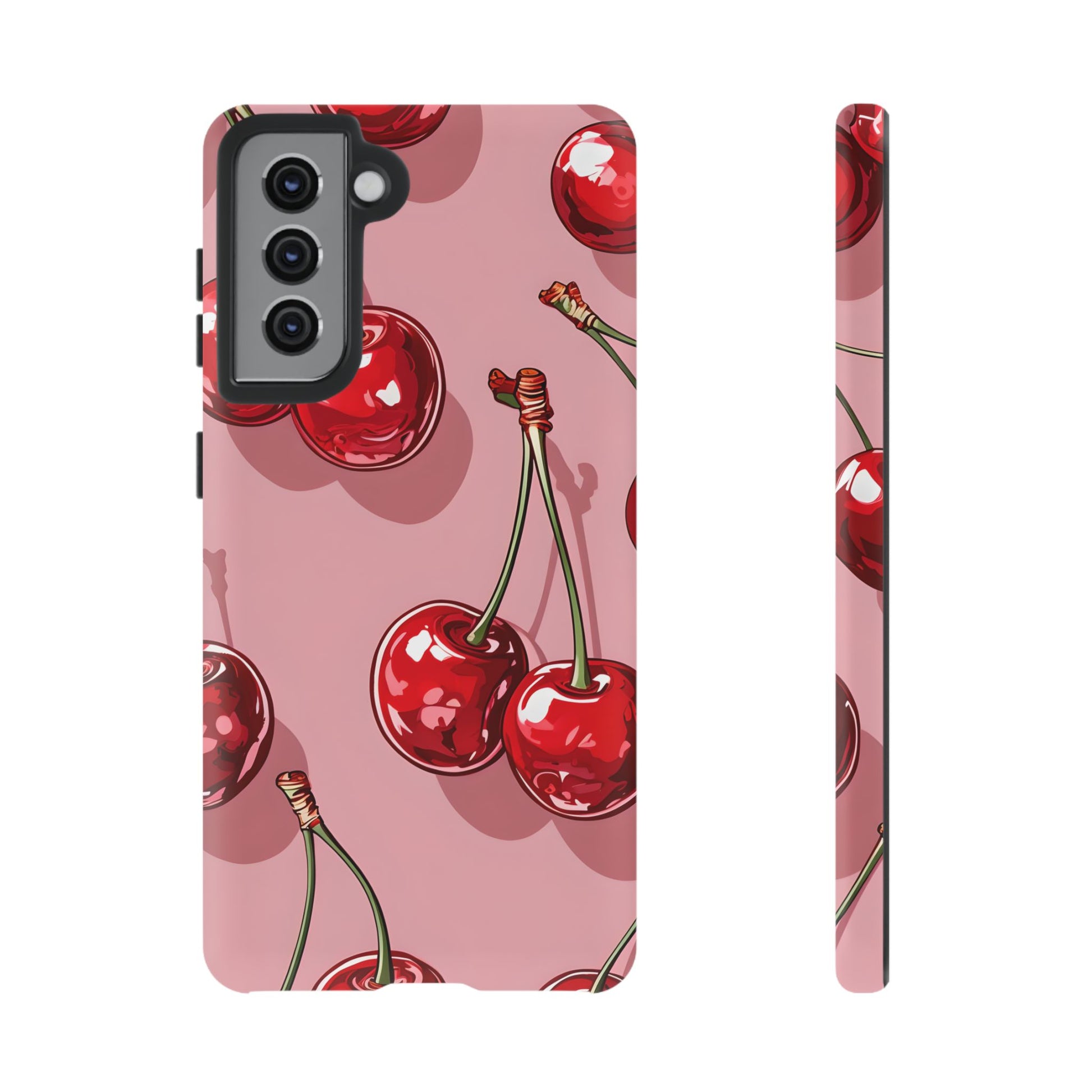 Cherry Blossom Phone Case, Tough Phone Cover, Cute Cherry Design, Summer Vibes, Phone Accessory, Gift for Her