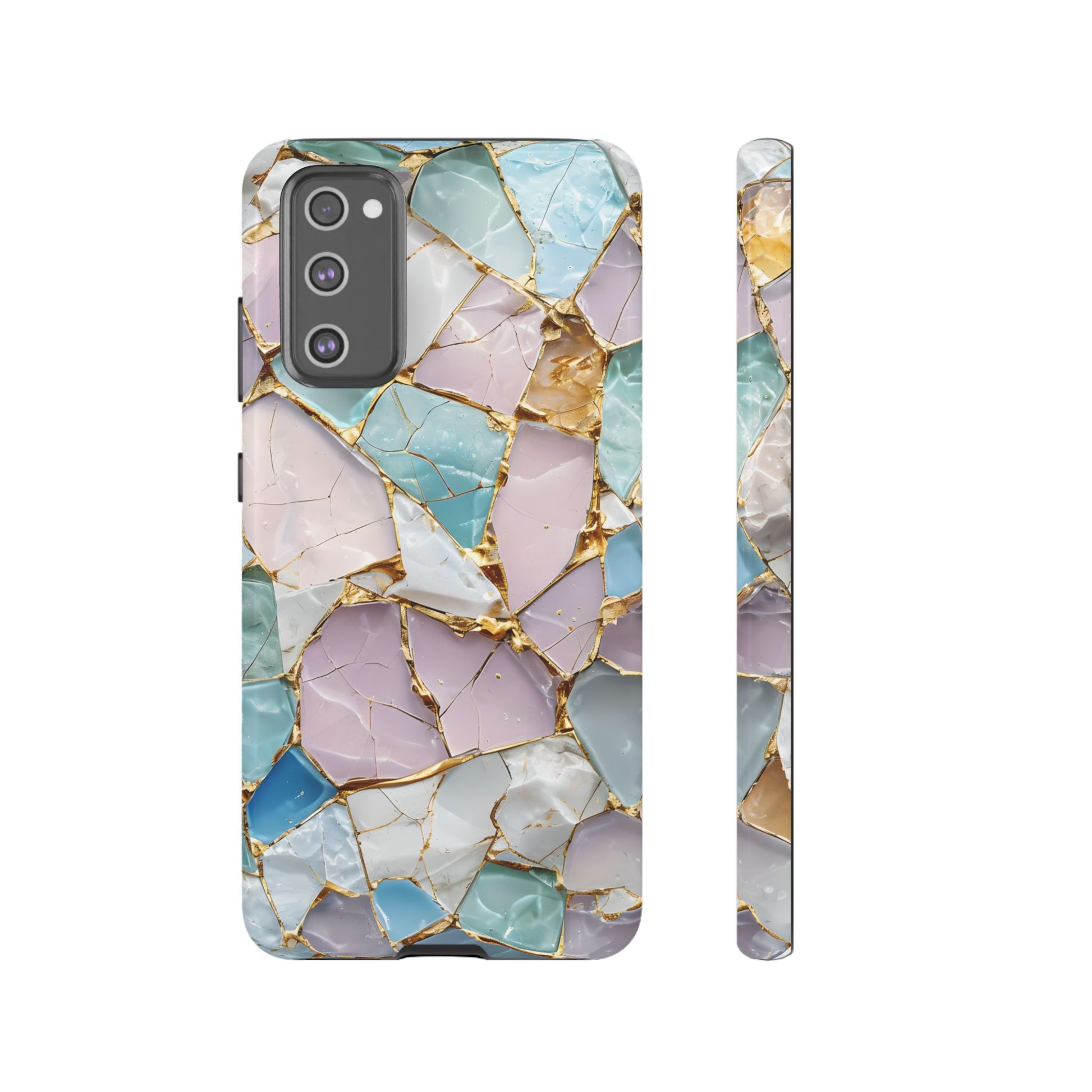 Colorful Phone Case - Tough Cases with Elegant Marble Design, Stylish Cover for Everyday Use, Gift for Her, Tech Accessory