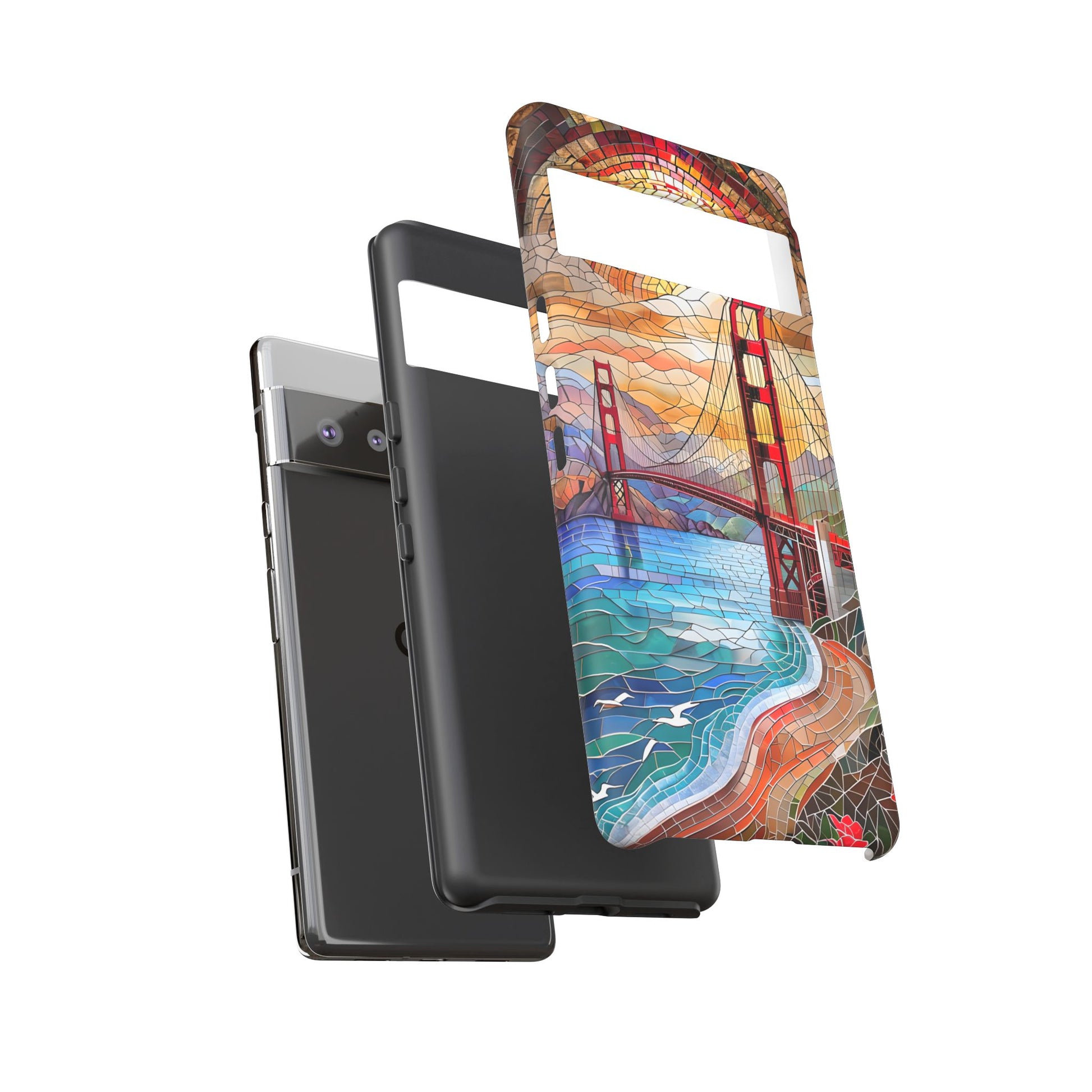Golden Gate Bridge Phone Case, Artistic Phone Cover, Unique Gift for Travelers, Vibrant Cell Phone Accessory, Nature-Inspired Design