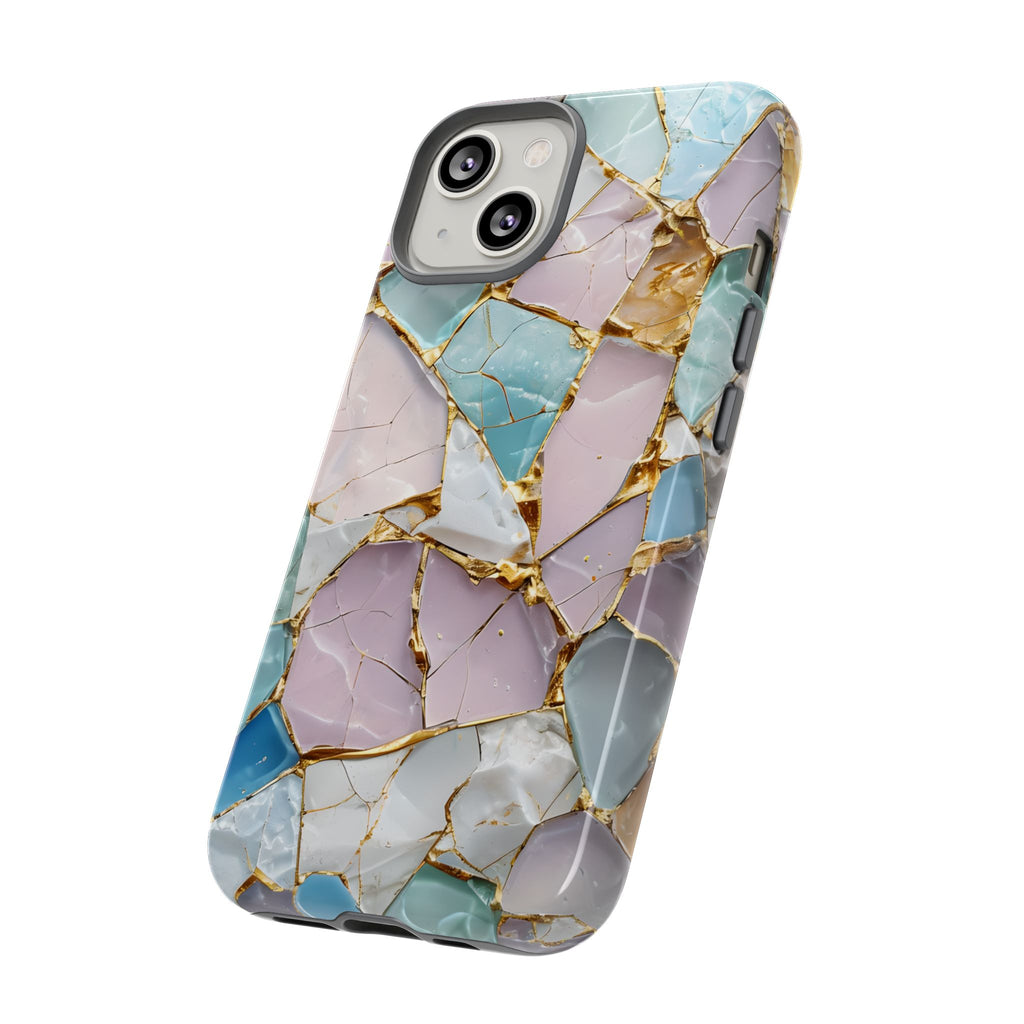 Colorful Phone Case - Tough Cases with Elegant Marble Design, Stylish Cover for Everyday Use, Gift for Her, Tech Accessory