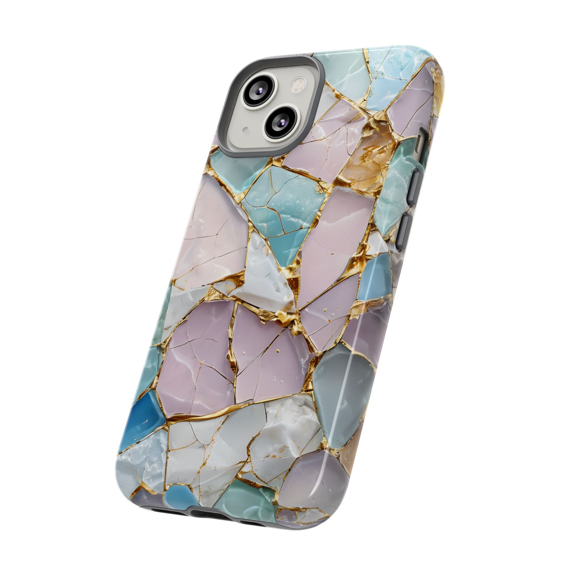 Colorful Phone Case - Tough Cases with Elegant Marble Design, Stylish Cover for Everyday Use, Gift for Her, Tech Accessory