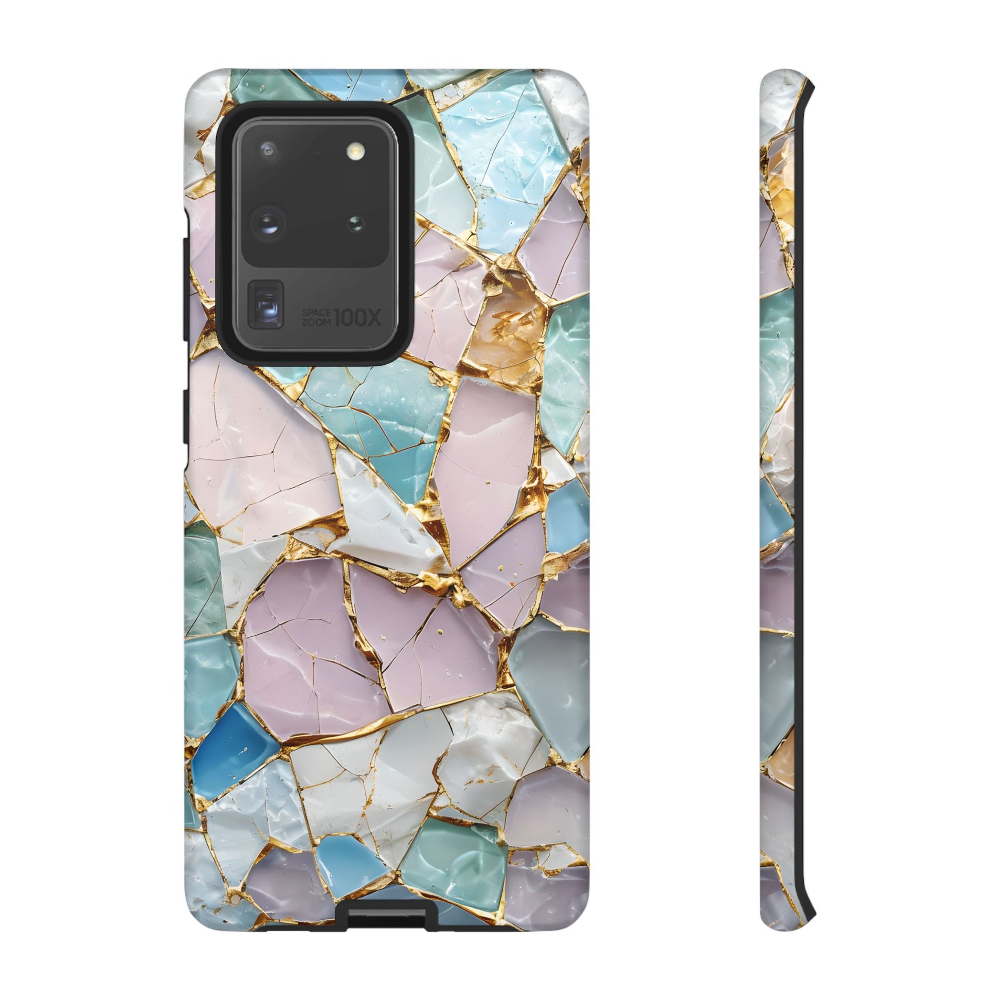Colorful Phone Case - Tough Cases with Elegant Marble Design, Stylish Cover for Everyday Use, Gift for Her, Tech Accessory