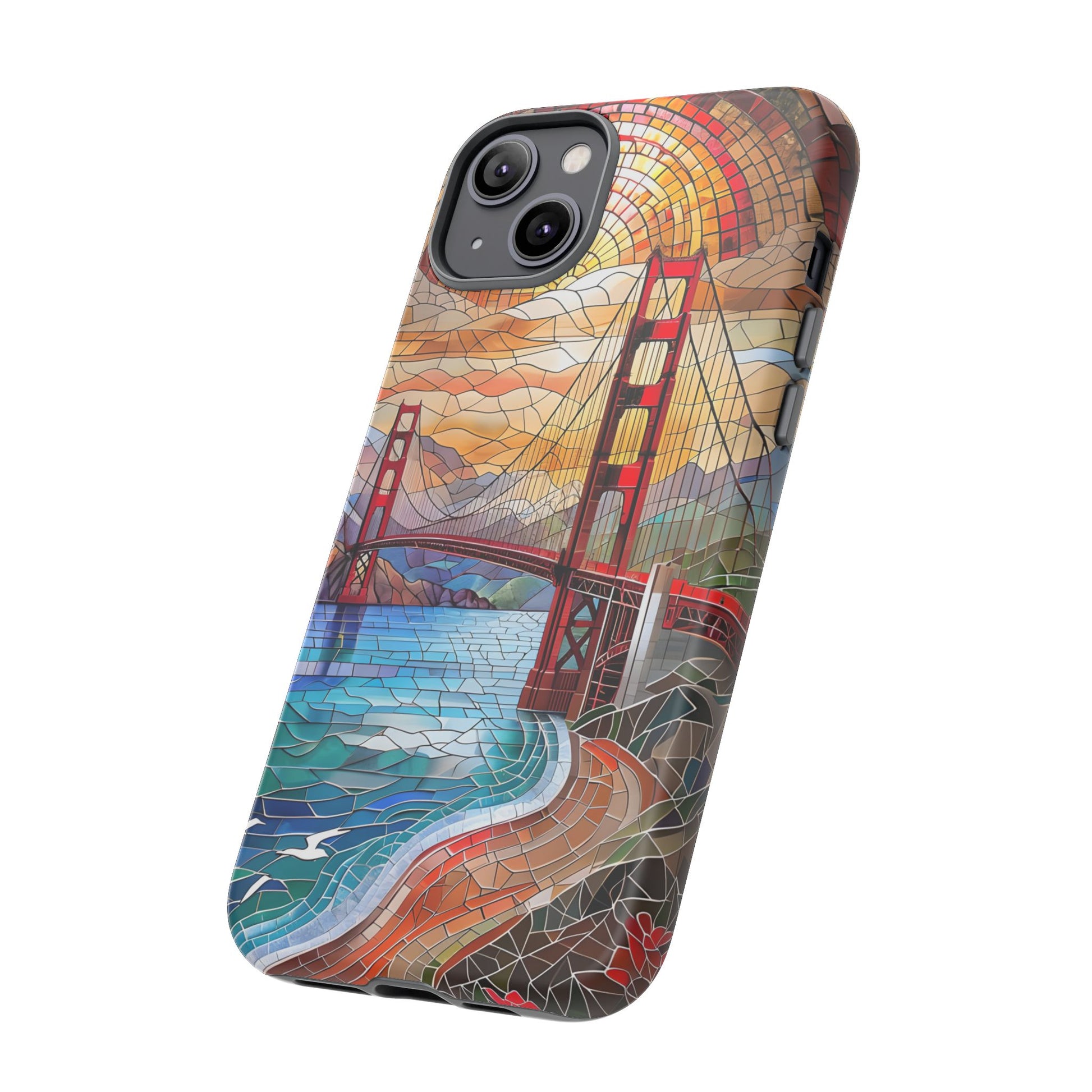 Golden Gate Bridge Phone Case, Artistic Phone Cover, Unique Gift for Travelers, Vibrant Cell Phone Accessory, Nature-Inspired Design