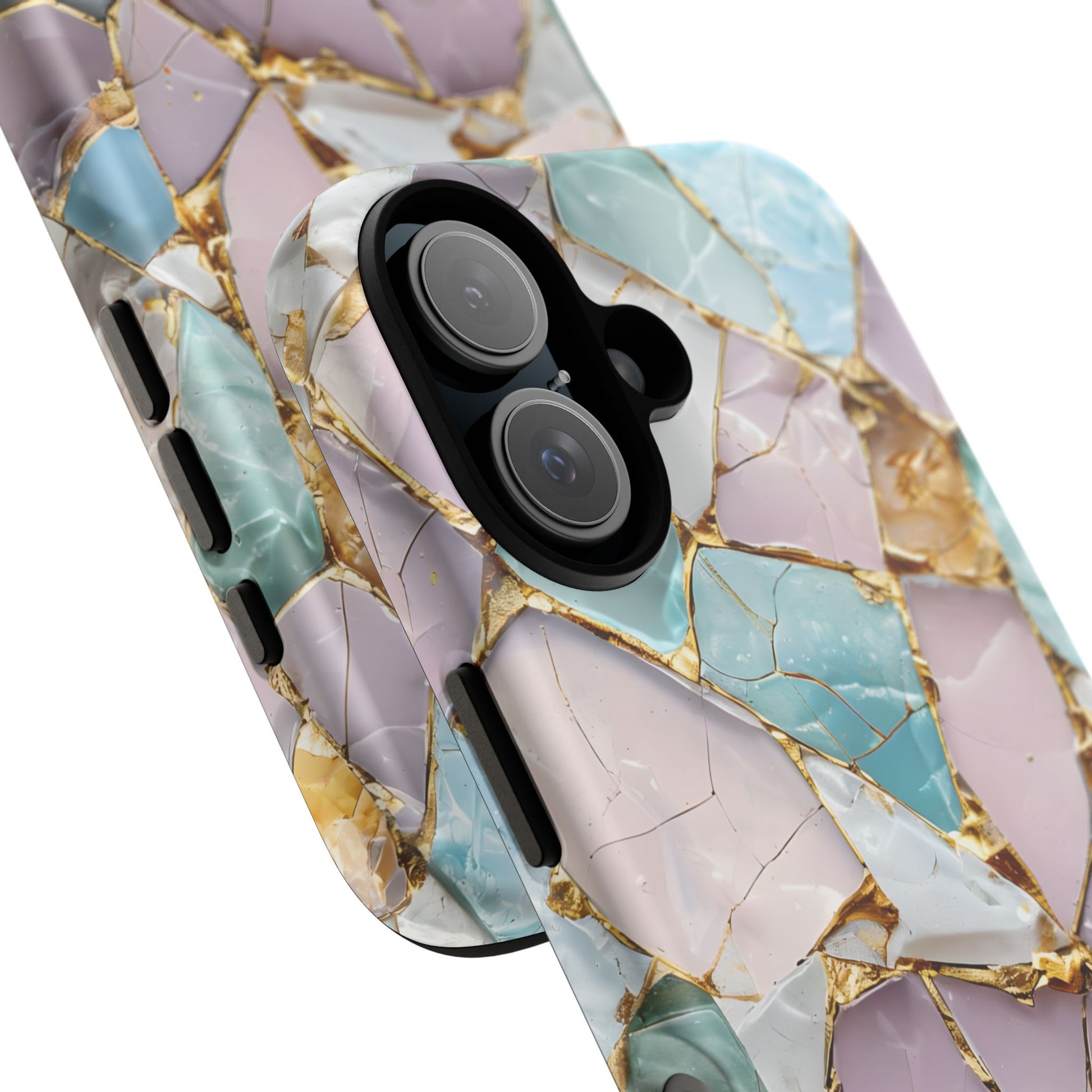 Colorful Phone Case - Tough Cases with Elegant Marble Design, Stylish Cover for Everyday Use, Gift for Her, Tech Accessory