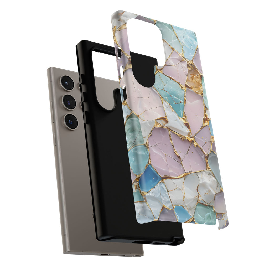 Colorful Phone Case - Tough Cases with Elegant Marble Design, Stylish Cover for Everyday Use, Gift for Her, Tech Accessory