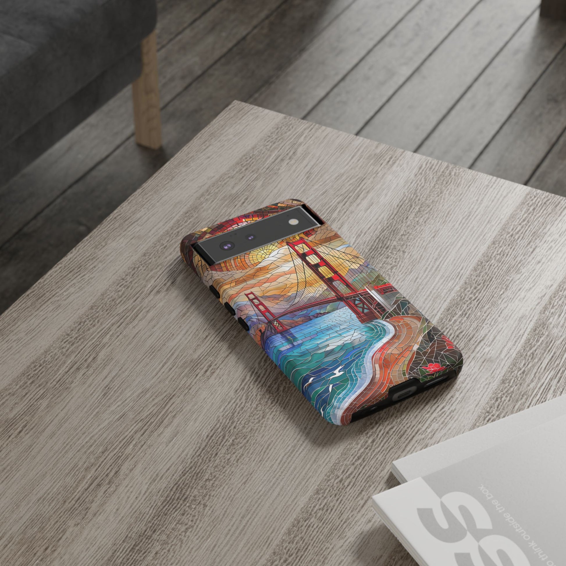 Golden Gate Bridge Phone Case, Artistic Phone Cover, Unique Gift for Travelers, Vibrant Cell Phone Accessory, Nature-Inspired Design