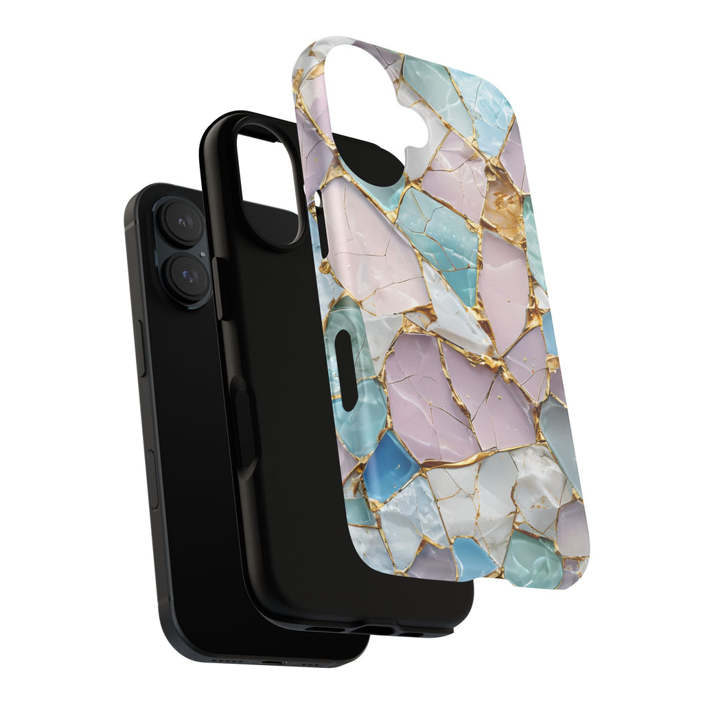 Colorful Phone Case - Tough Cases with Elegant Marble Design, Stylish Cover for Everyday Use, Gift for Her, Tech Accessory