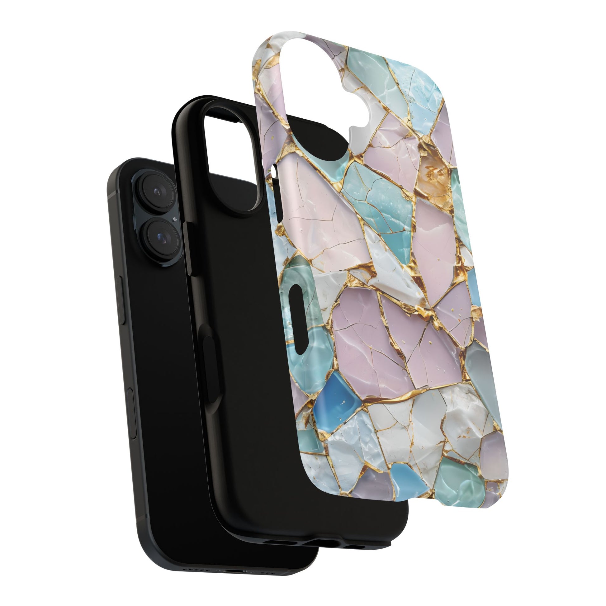 Colorful Phone Case - Tough Cases with Elegant Marble Design, Stylish Cover for Everyday Use, Gift for Her, Tech Accessory