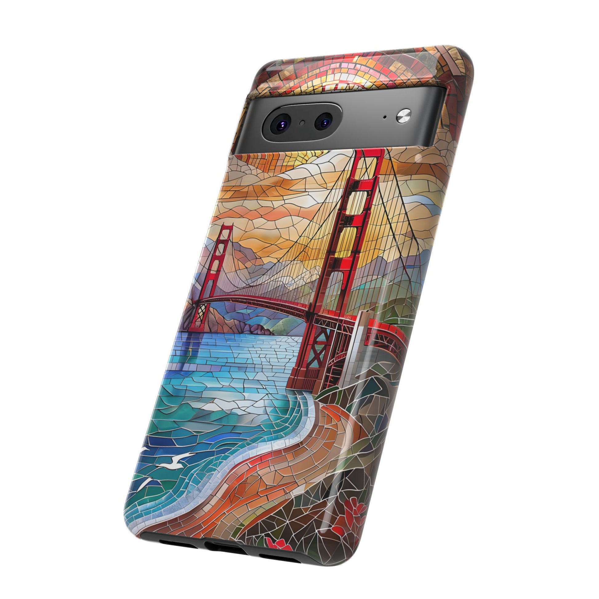 Golden Gate Bridge Phone Case, Artistic Phone Cover, Unique Gift for Travelers, Vibrant Cell Phone Accessory, Nature-Inspired Design