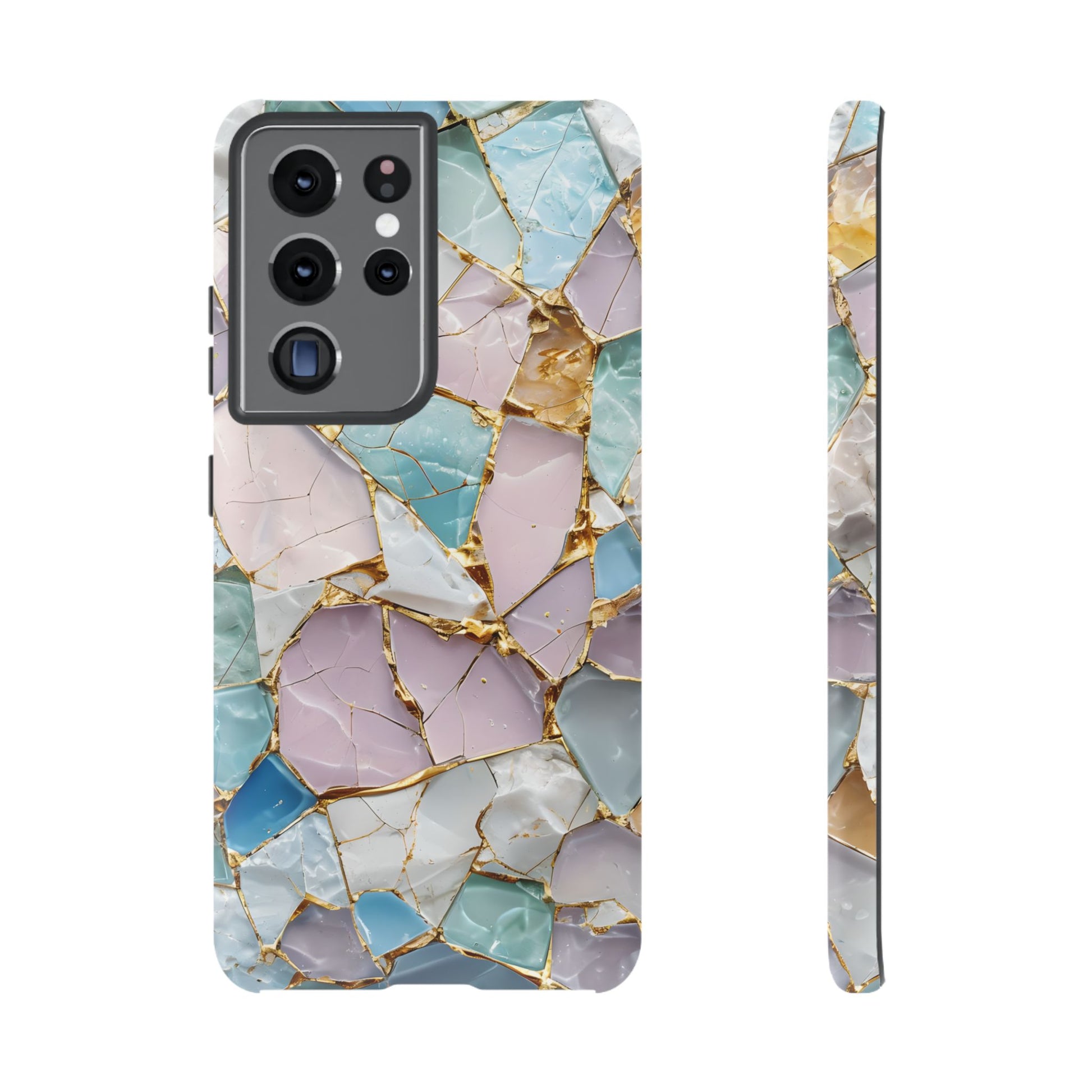 Colorful Phone Case - Tough Cases with Elegant Marble Design, Stylish Cover for Everyday Use, Gift for Her, Tech Accessory