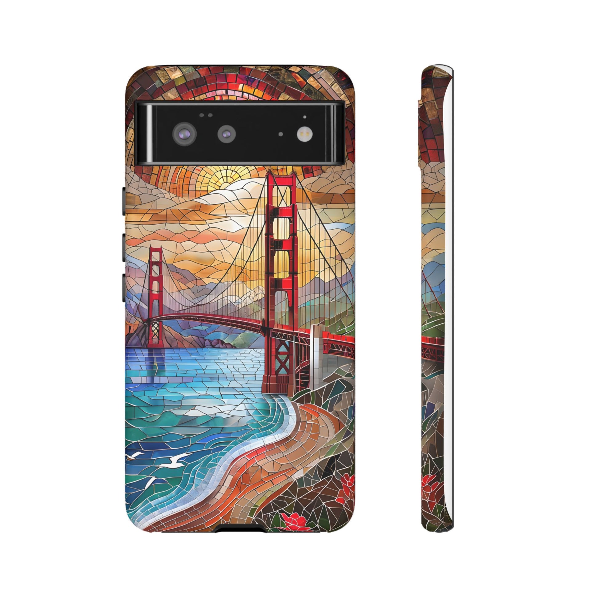 Golden Gate Bridge Phone Case, Artistic Phone Cover, Unique Gift for Travelers, Vibrant Cell Phone Accessory, Nature-Inspired Design