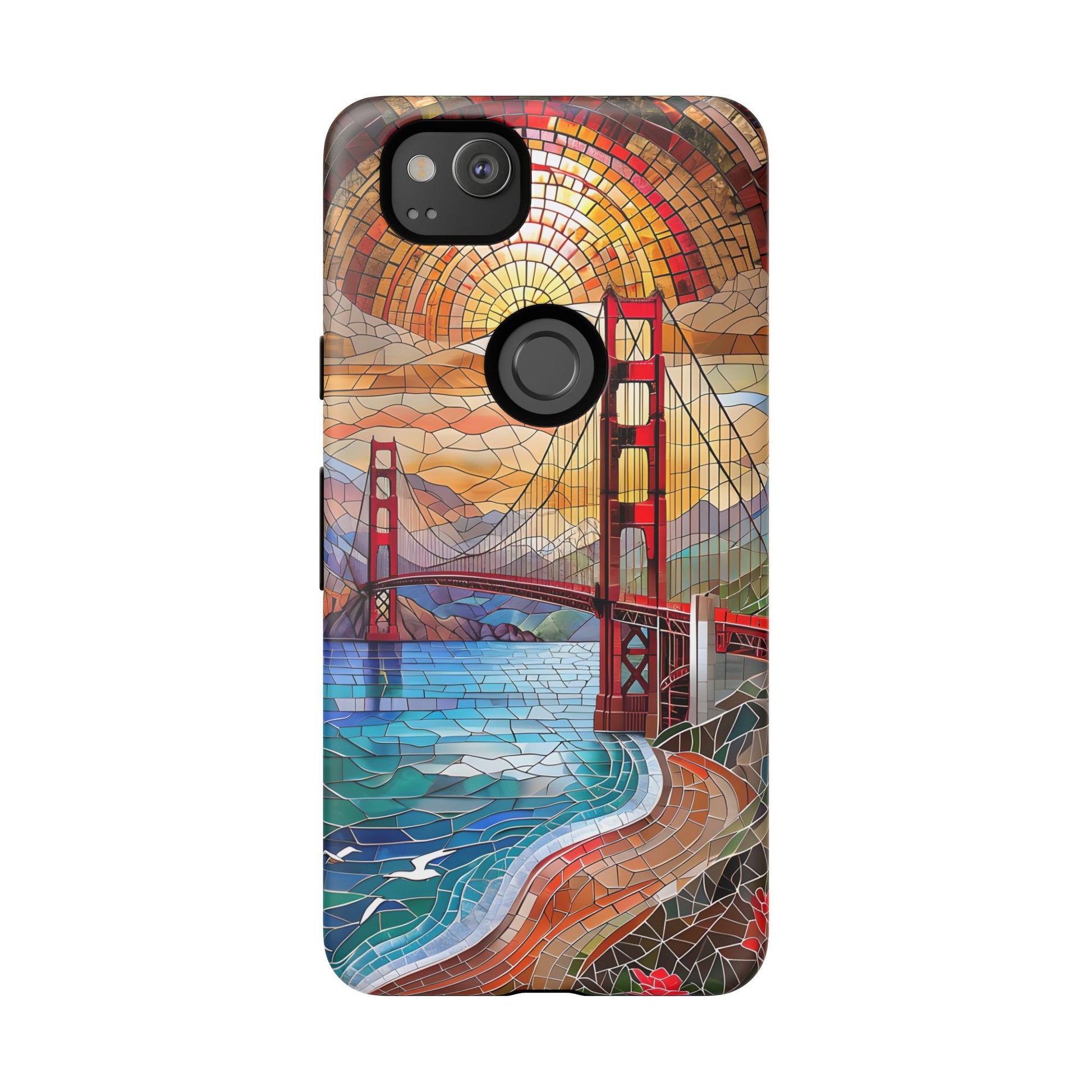 Golden Gate Bridge Phone Case, Artistic Phone Cover, Unique Gift for Travelers, Vibrant Cell Phone Accessory, Nature-Inspired Design