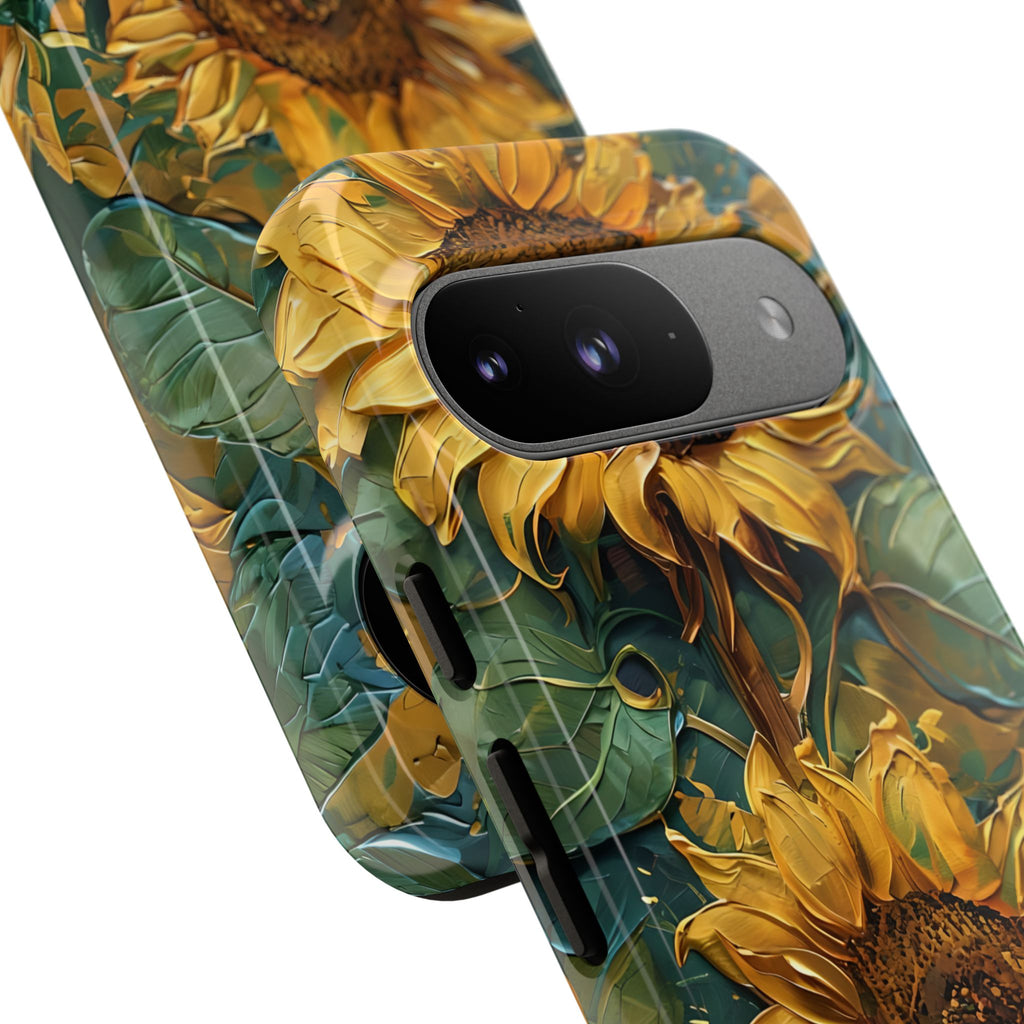 Sunflower Tough Phone Case - Floral Protection, Gift for Nature Lovers, Customizable, Summer Vibes, Eco-Friendly Accessories