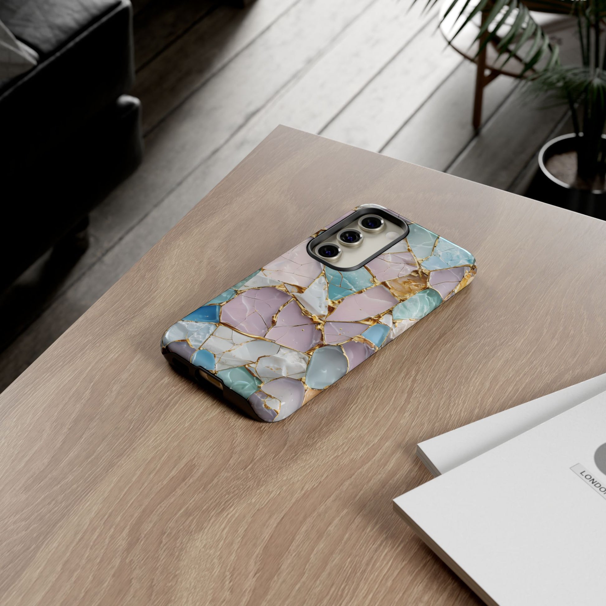 Colorful Phone Case - Tough Cases with Elegant Marble Design, Stylish Cover for Everyday Use, Gift for Her, Tech Accessory