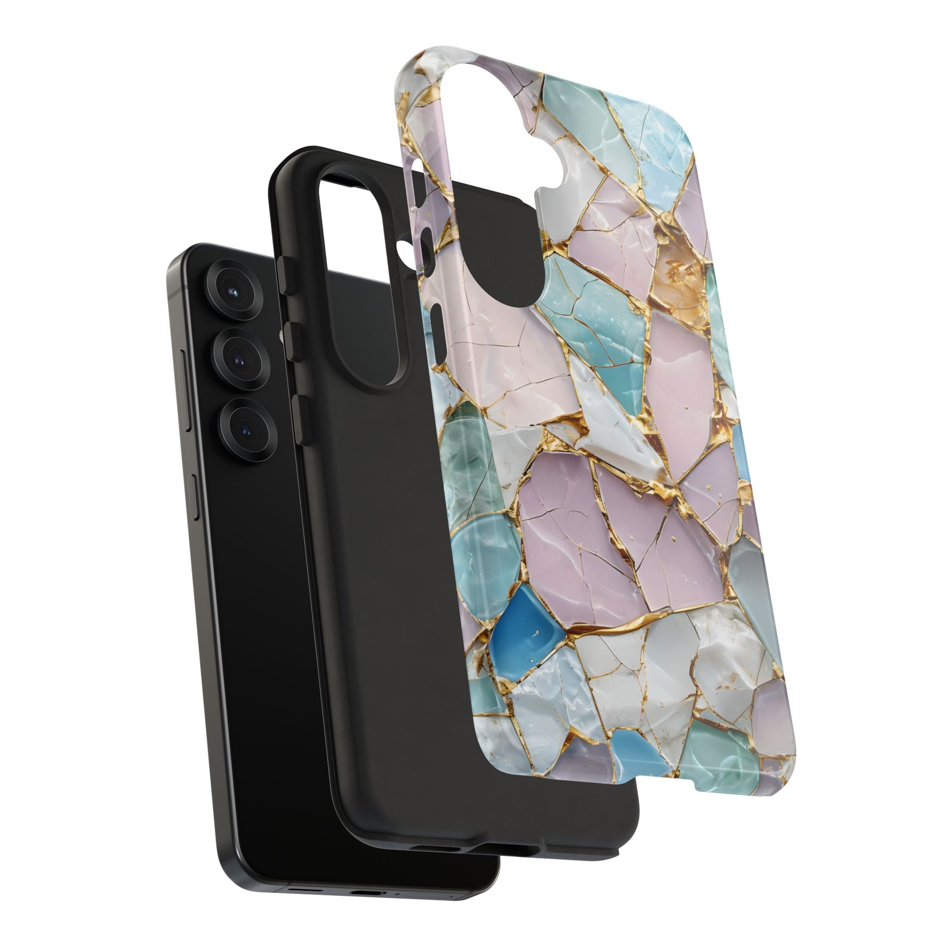 Colorful Phone Case - Tough Cases with Elegant Marble Design, Stylish Cover for Everyday Use, Gift for Her, Tech Accessory