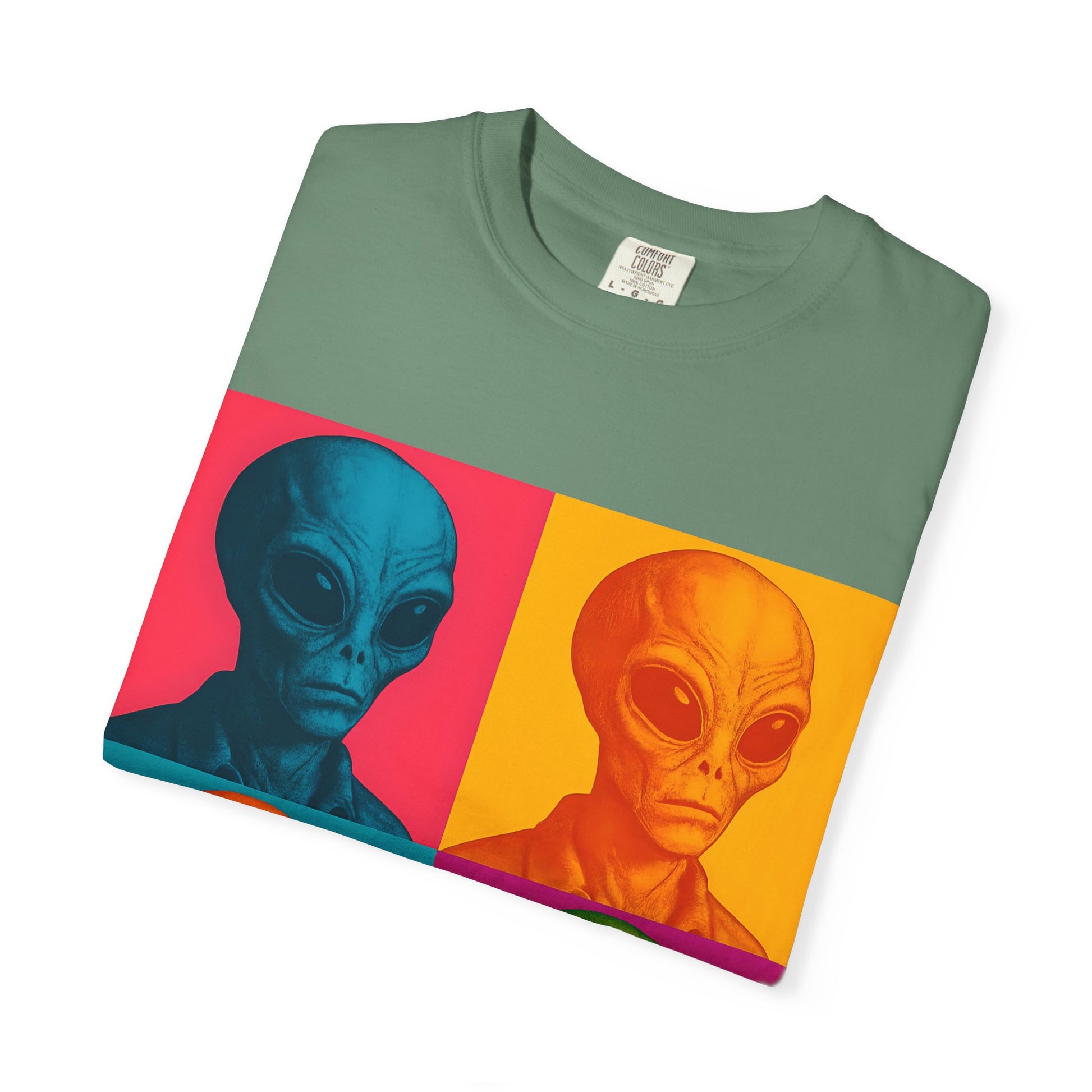 Pop Art Alien T-Shirt | Casual Wear, Gifts for Sci-Fi Fans, Vintage Style, Unisex Graphic Tee, Summer Fashion