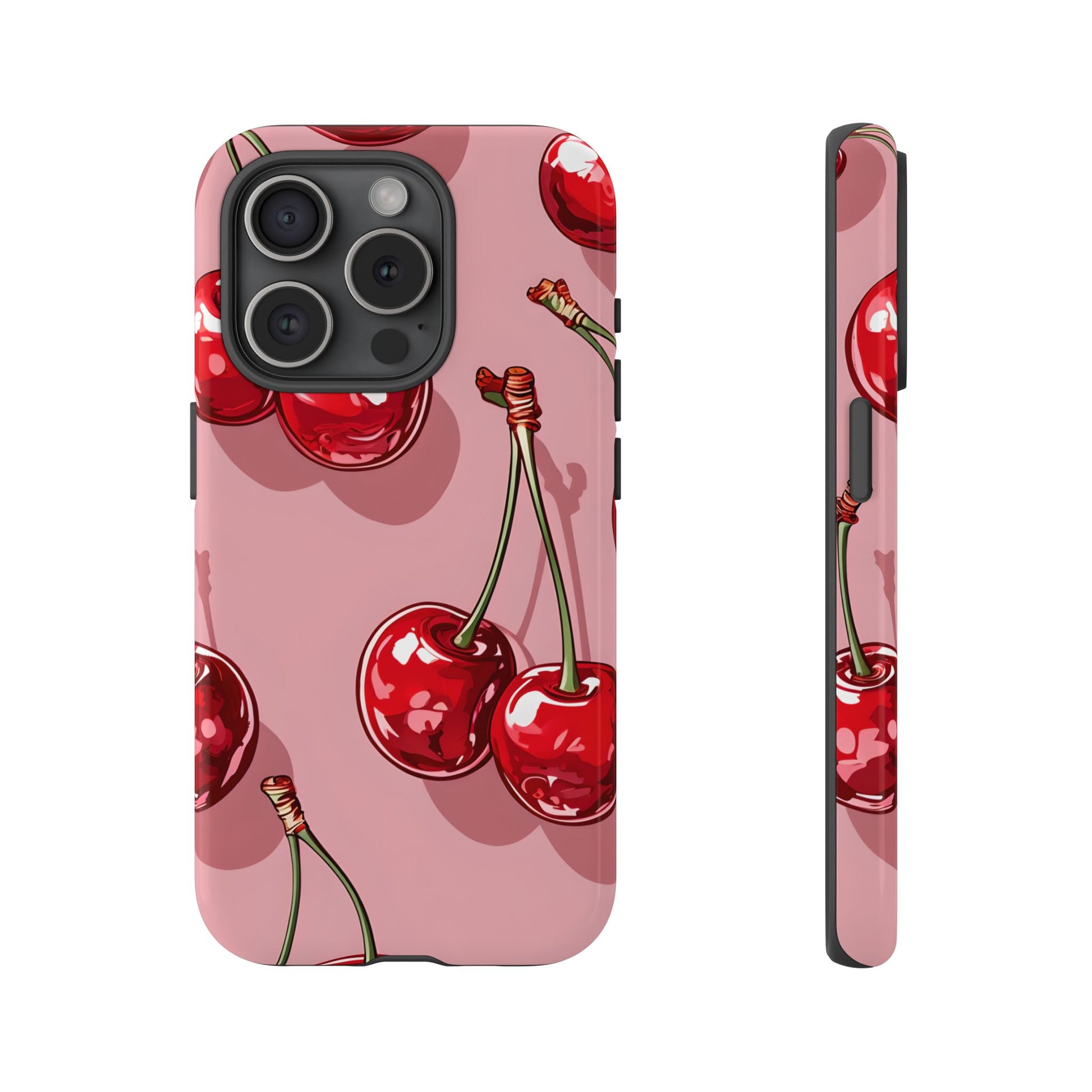 Cherry Blossom Phone Case, Tough Phone Cover, Cute Cherry Design, Summer Vibes, Phone Accessory, Gift for Her