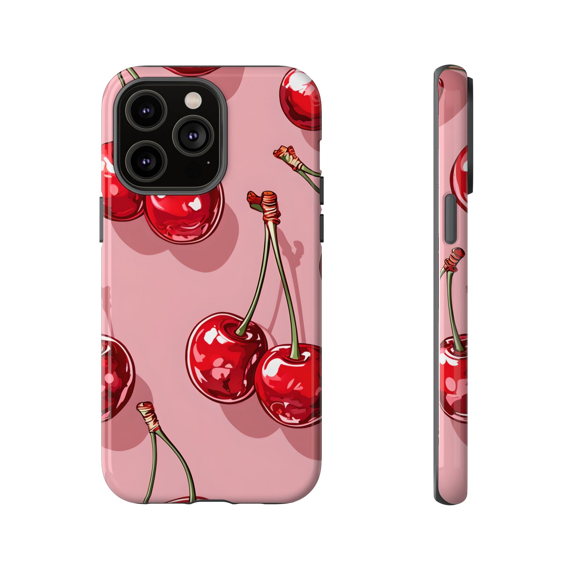 Cherry Blossom Phone Case, Tough Phone Cover, Cute Cherry Design, Summer Vibes, Phone Accessory, Gift for Her