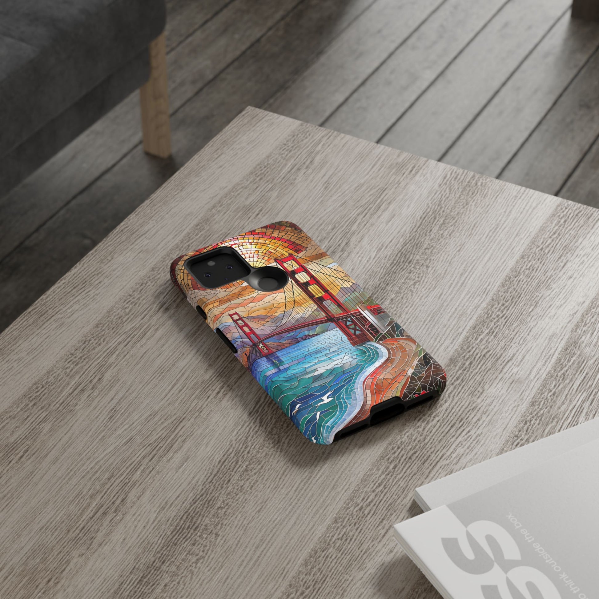 Golden Gate Bridge Phone Case, Artistic Phone Cover, Unique Gift for Travelers, Vibrant Cell Phone Accessory, Nature-Inspired Design
