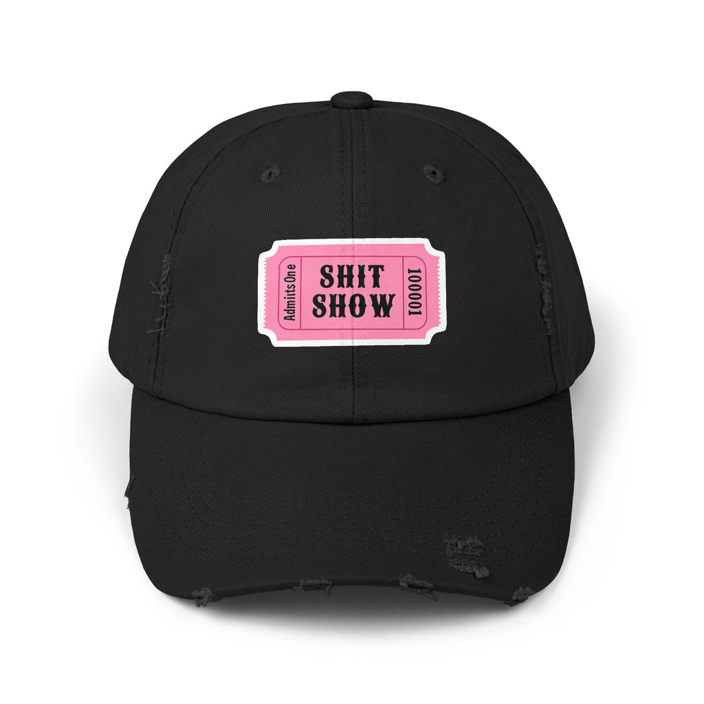 Shit Show Distressed Cap - Casual Unisex Hat, Fun Gift for Friends, Party Accessory, Unique Birthday Present, Everyday Wear