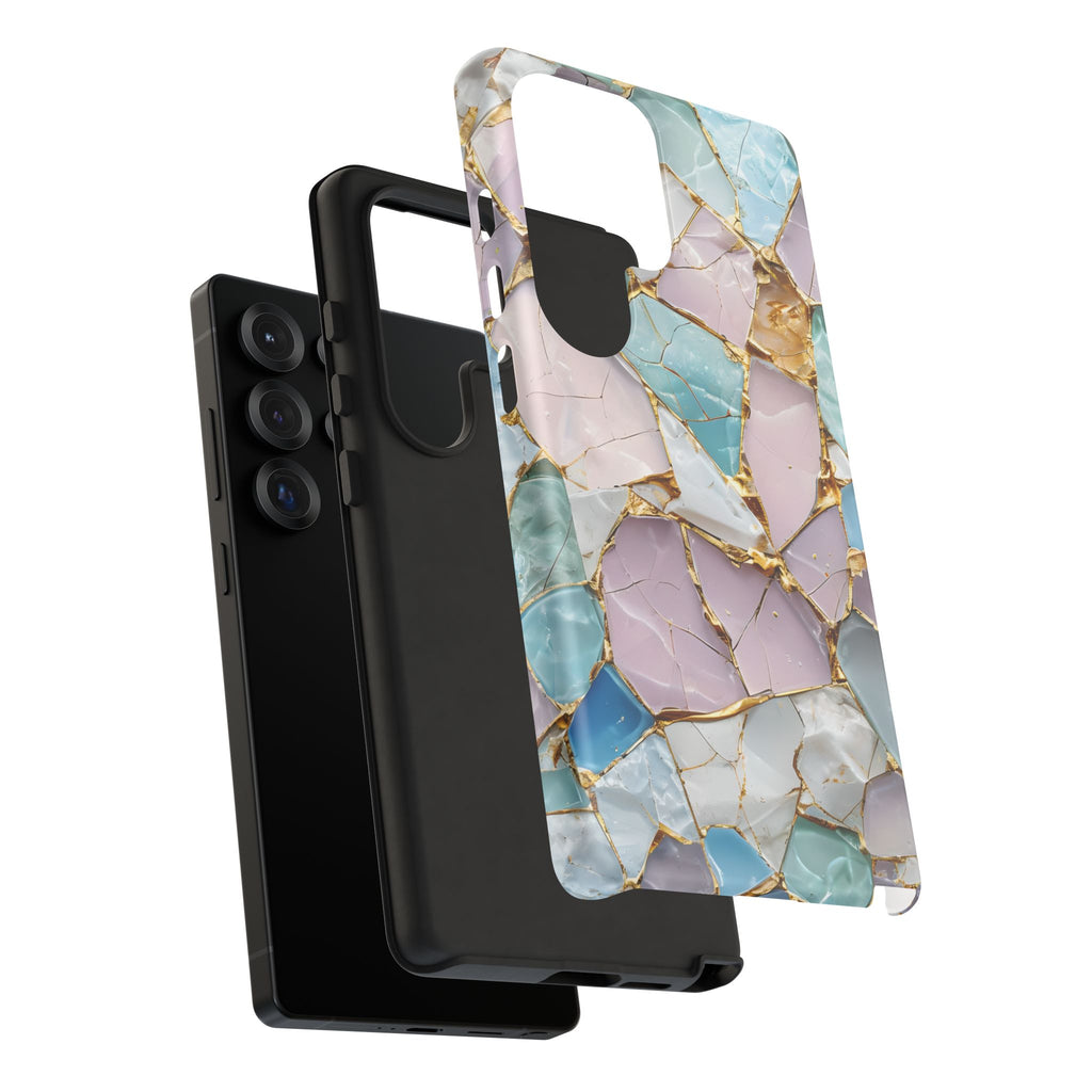 Colorful Phone Case - Tough Cases with Elegant Marble Design, Stylish Cover for Everyday Use, Gift for Her, Tech Accessory