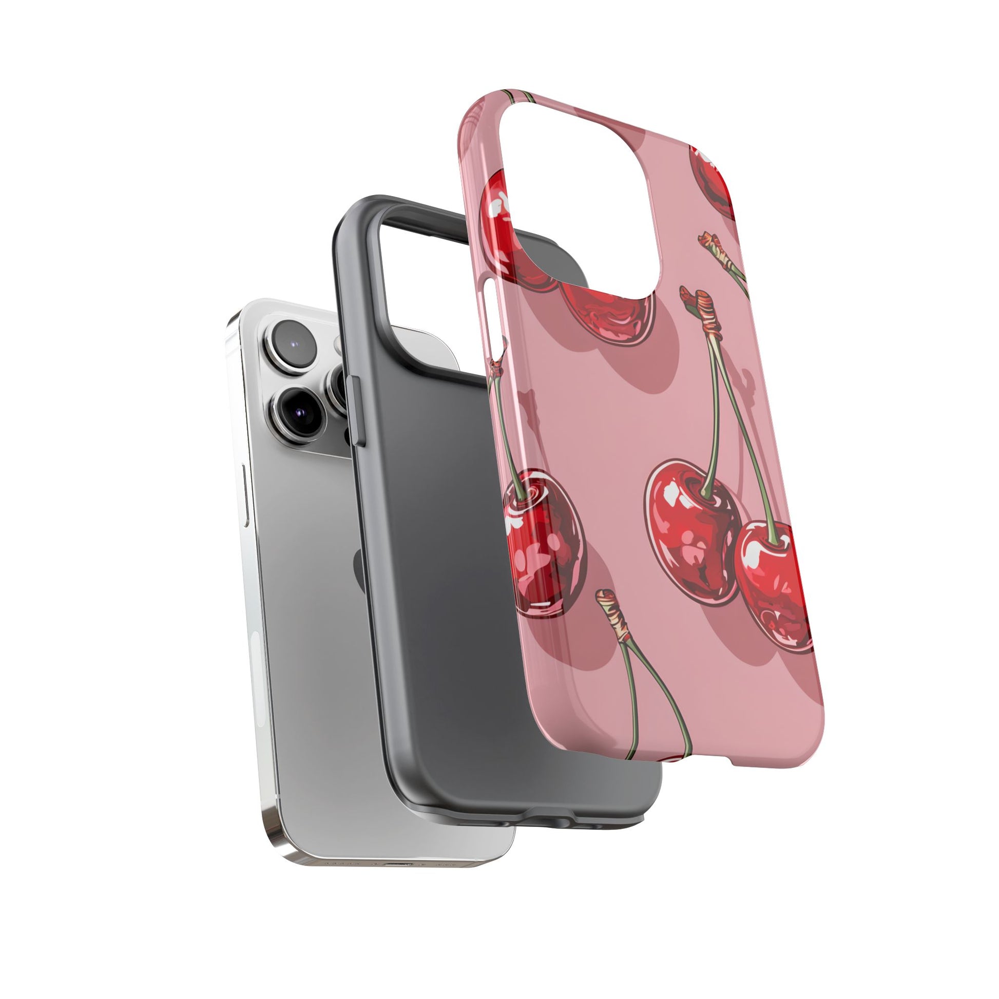Cherry Blossom Phone Case, Tough Phone Cover, Cute Cherry Design, Summer Vibes, Phone Accessory, Gift for Her