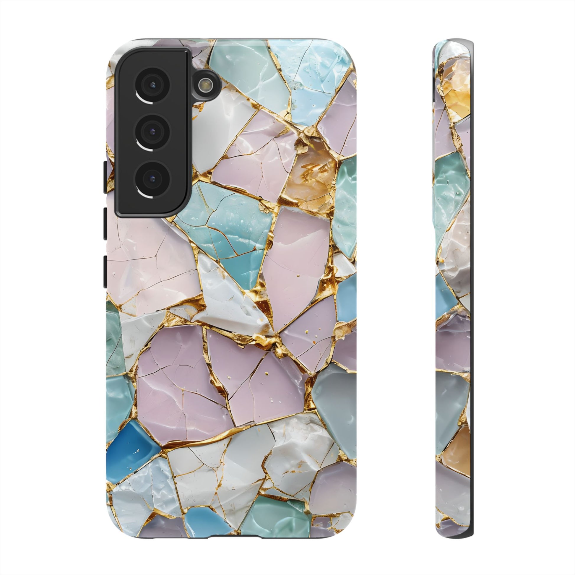Colorful Phone Case - Tough Cases with Elegant Marble Design, Stylish Cover for Everyday Use, Gift for Her, Tech Accessory