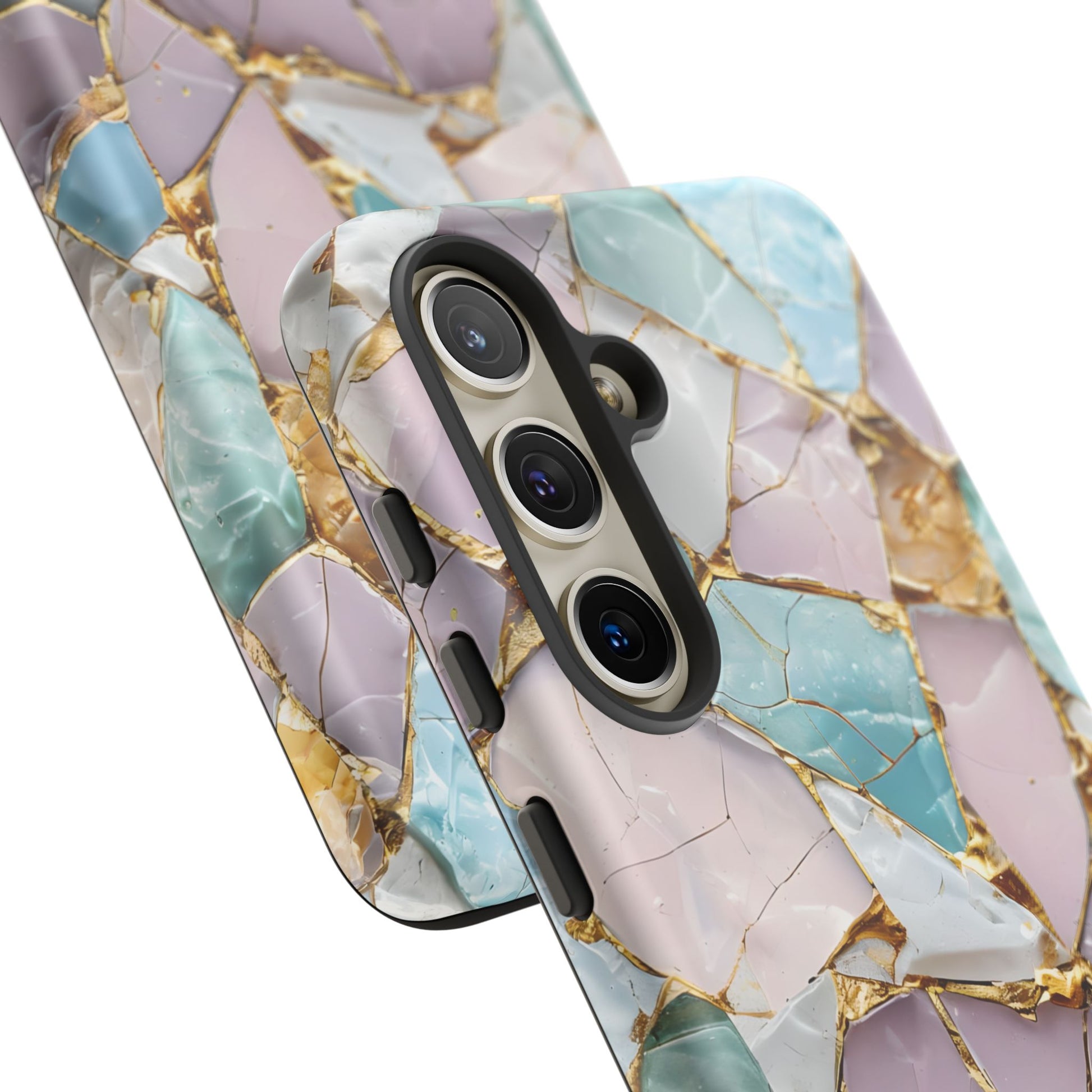 Colorful Phone Case - Tough Cases with Elegant Marble Design, Stylish Cover for Everyday Use, Gift for Her, Tech Accessory