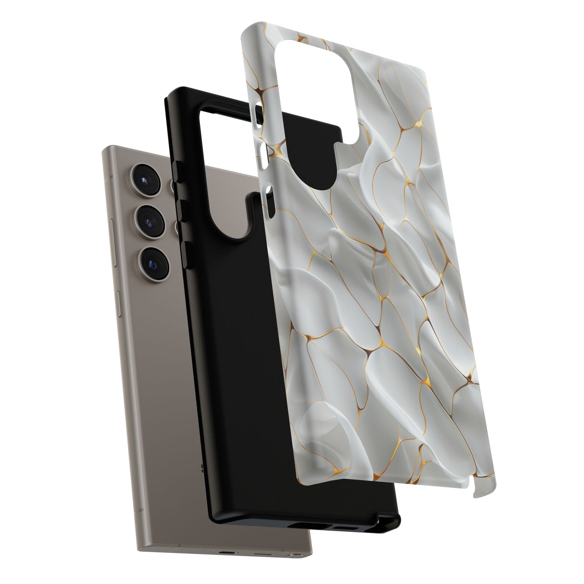 Elegant Phone Case with Golden Accents, Protective Mobile Cover, Stylish Tech Accessory, Perfect Gift for Any Occasion