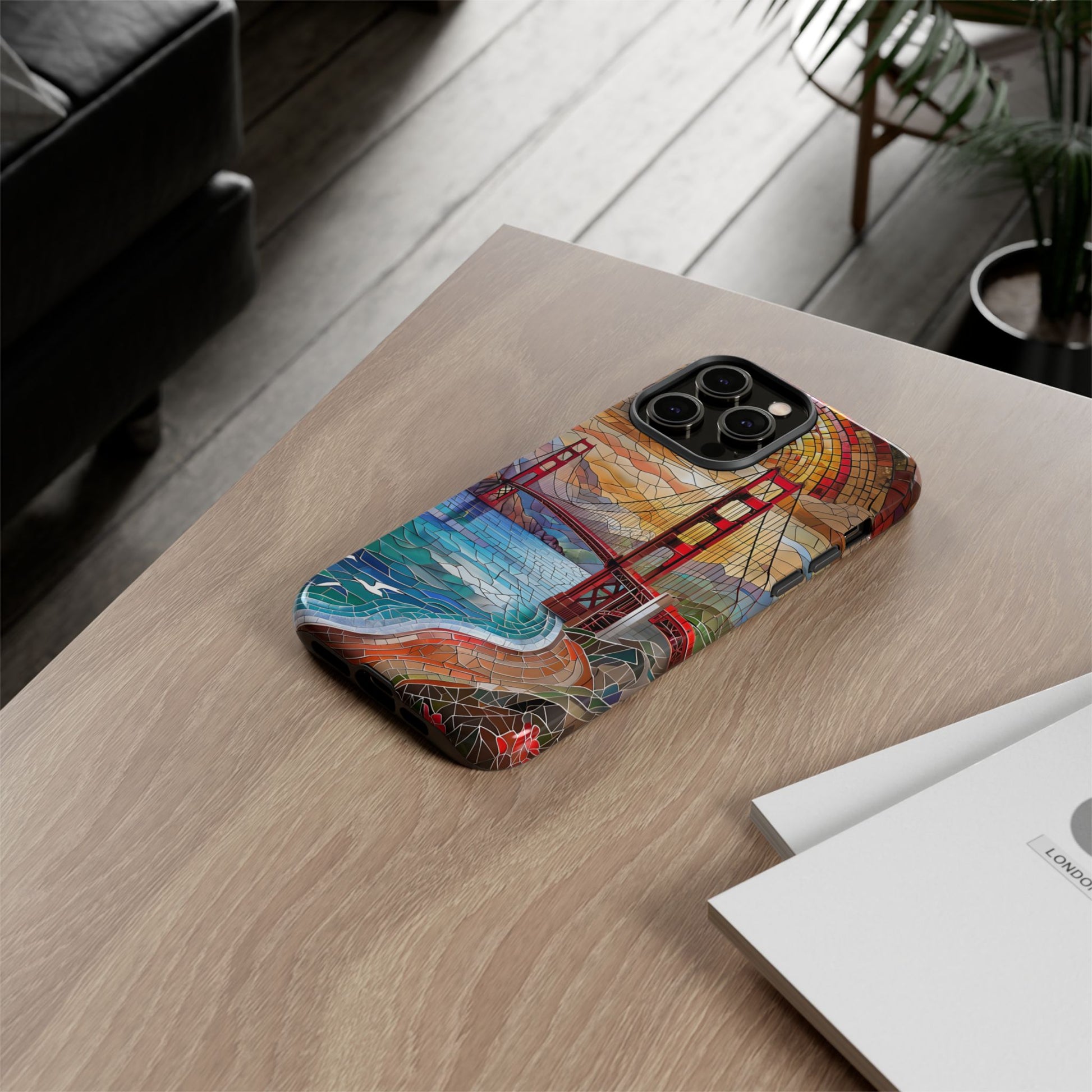 Golden Gate Bridge Phone Case, Artistic Phone Cover, Unique Gift for Travelers, Vibrant Cell Phone Accessory, Nature-Inspired Design