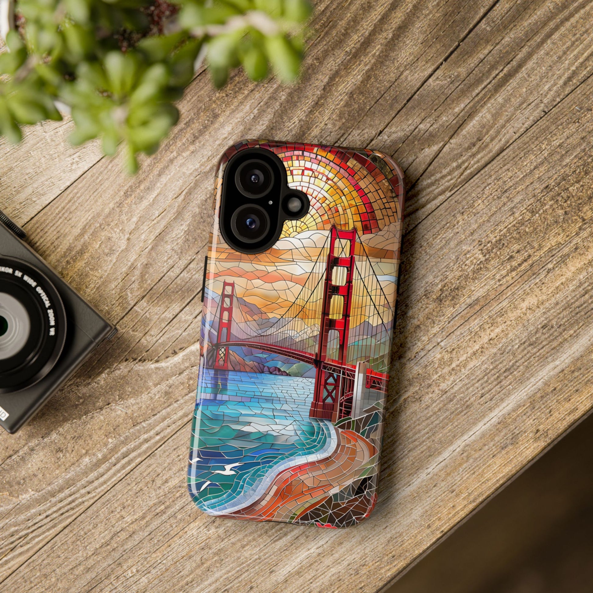 Golden Gate Bridge Phone Case, Artistic Phone Cover, Unique Gift for Travelers, Vibrant Cell Phone Accessory, Nature-Inspired Design