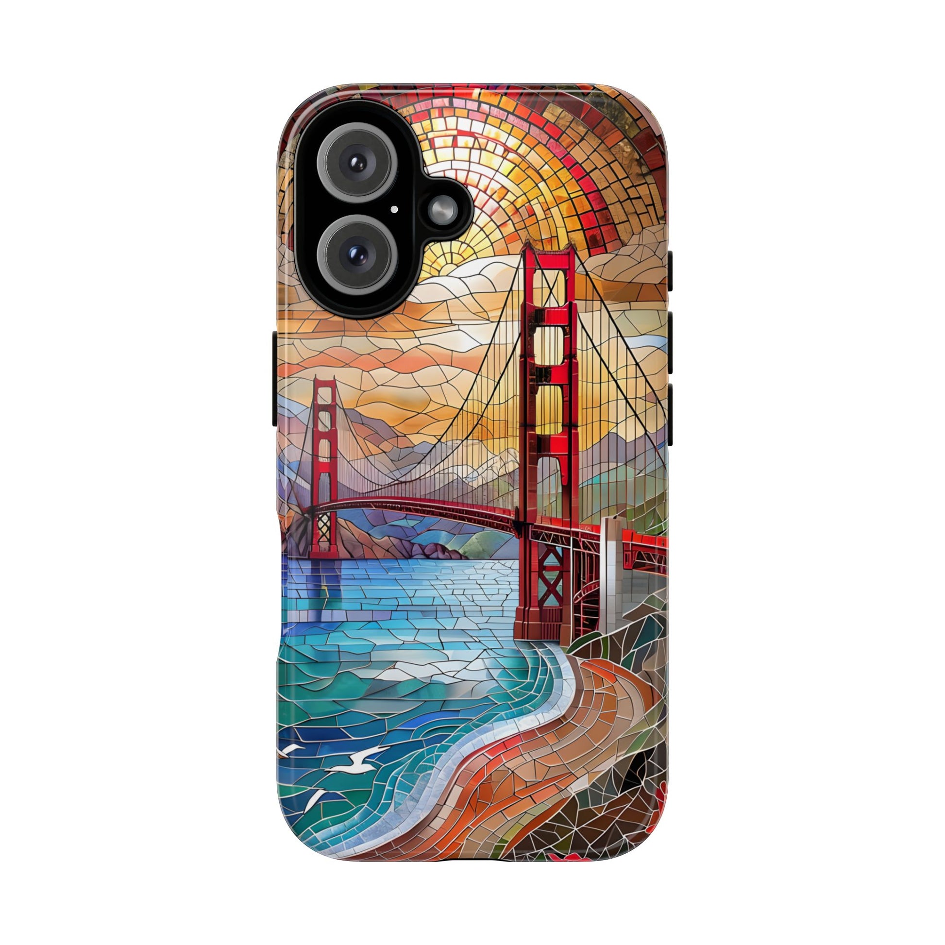 Golden Gate Bridge Phone Case, Artistic Phone Cover, Unique Gift for Travelers, Vibrant Cell Phone Accessory, Nature-Inspired Design
